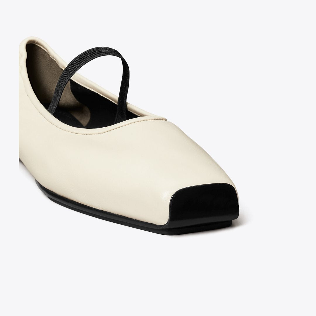 Tory Burch Runway Ballet NEW IVORY / PERFECT BLACK