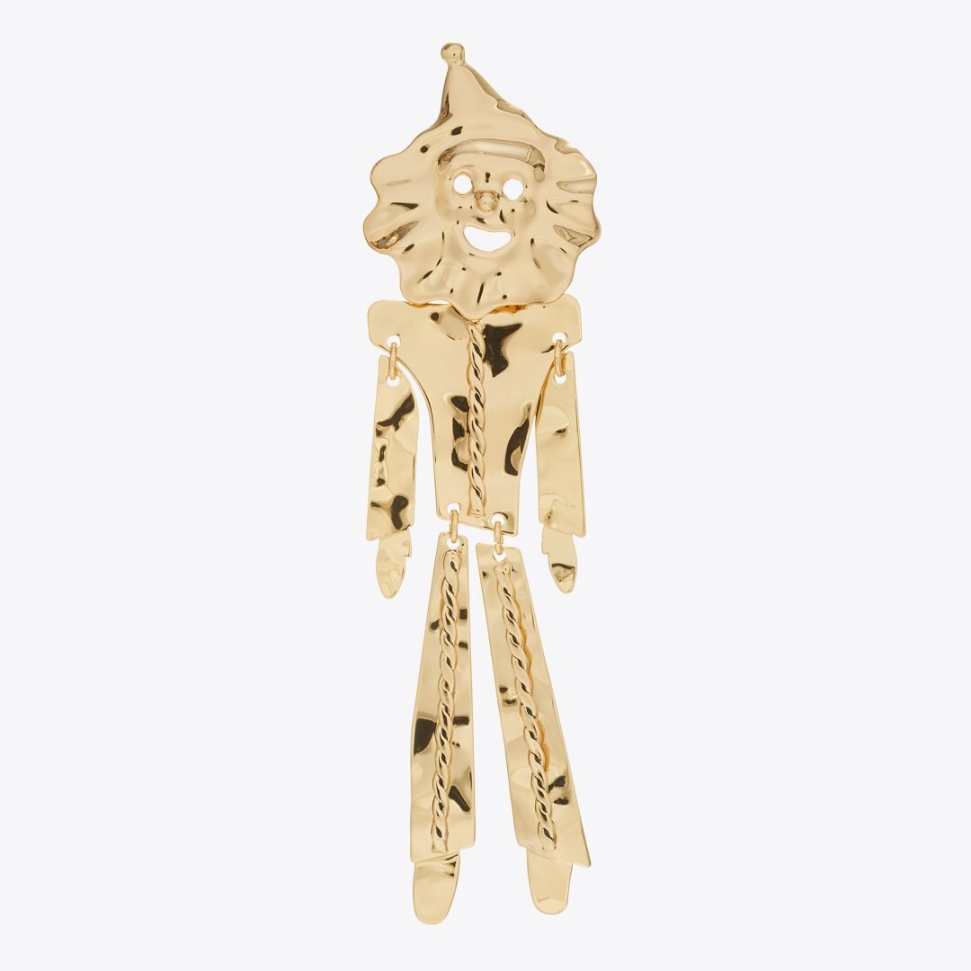 Tory Burch Runway Clown Earrings GOLD