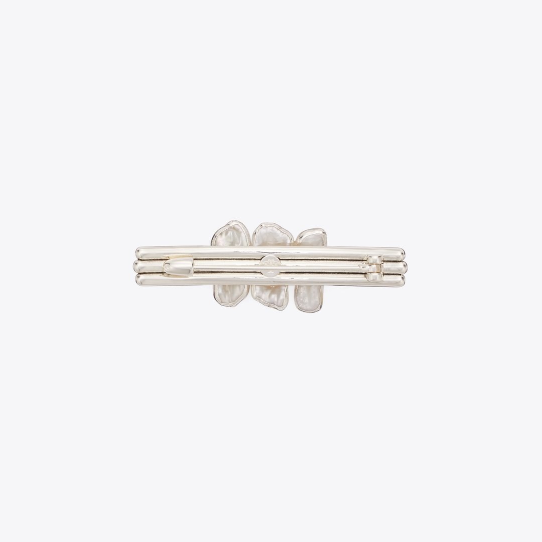 Tory Burch Runway Stacked Pearl Pin Tory Silver