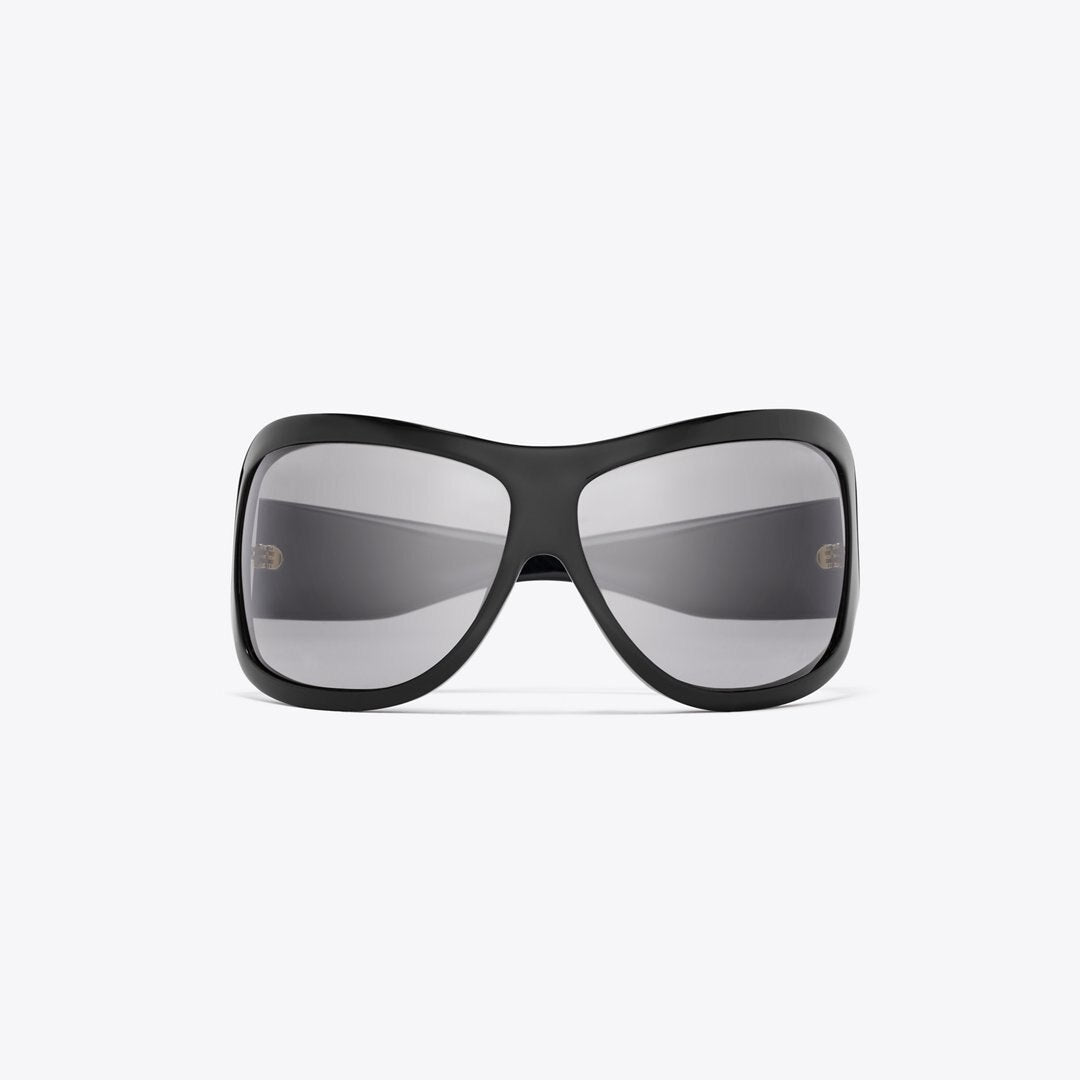 Tory Burch Runway Wrap Sunglasses BLACK/GREY