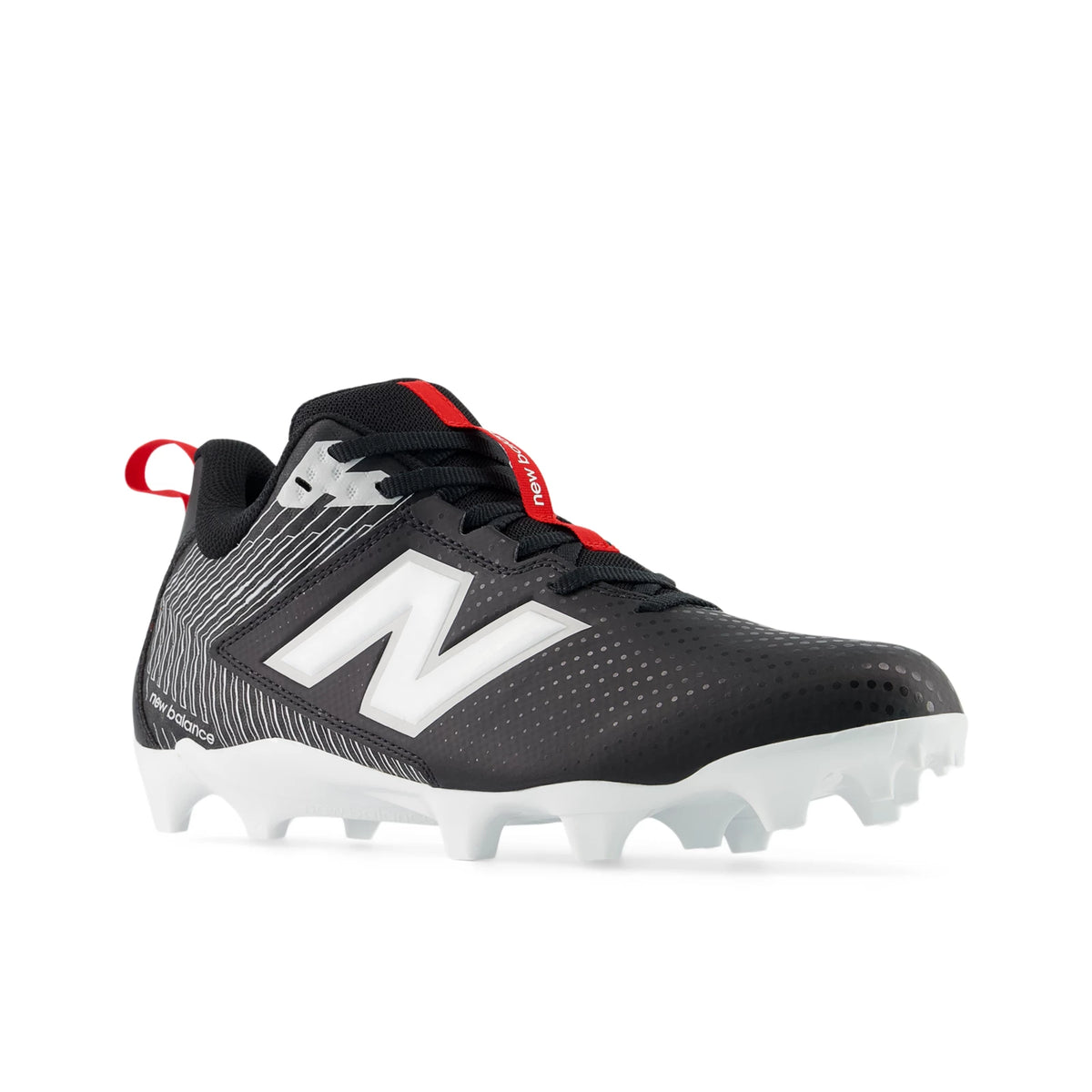 New Balance Rush V5 Mid Black with Nb White and Team Red