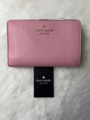 Ebay Australia NWT KATE SPADE Leila Medium Compact Bifold Wallet Pink Bright Carnation Ebay Australia