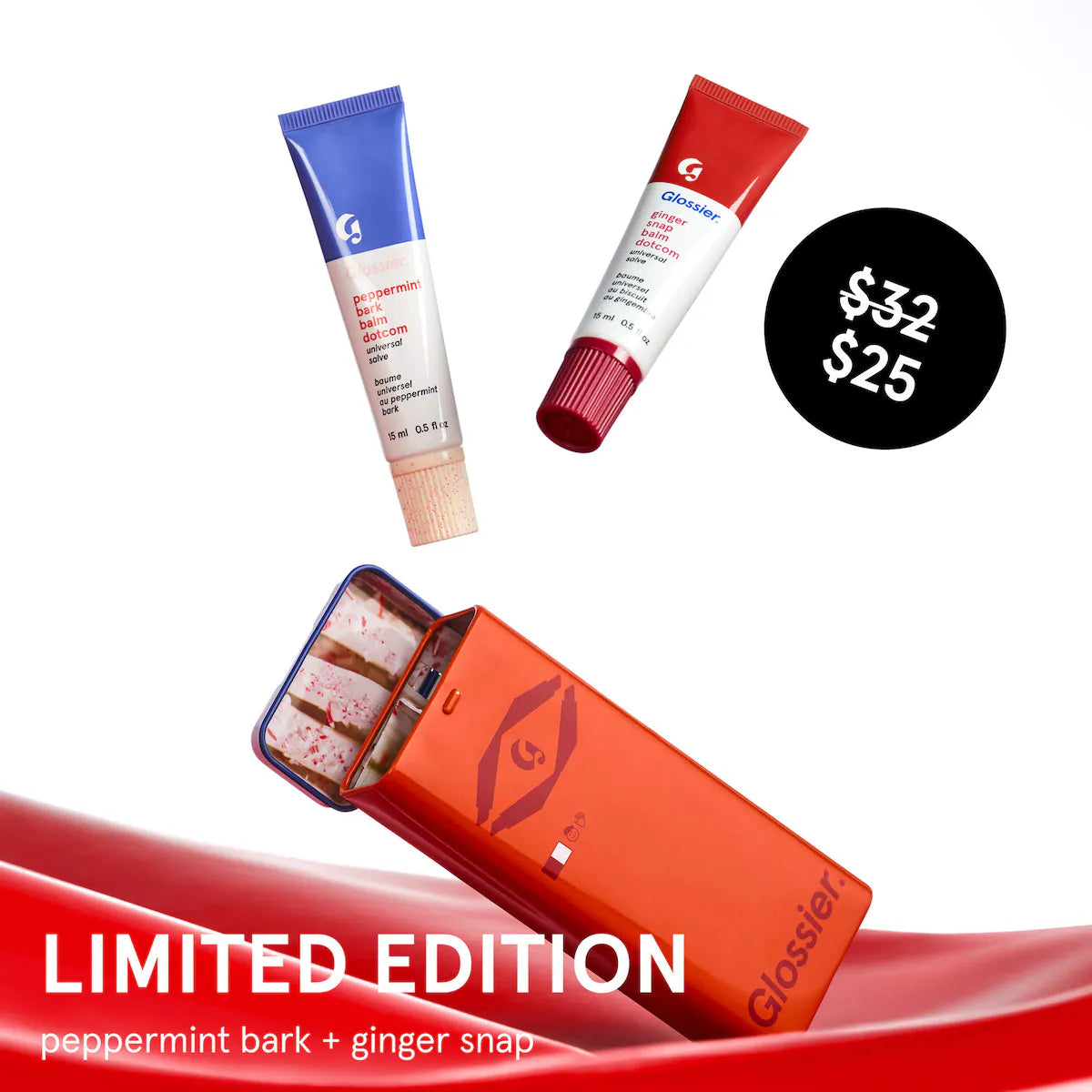 Glossier Sugar + Spice Balm Dotcom Lip Balm Duo Makeup Gift Set