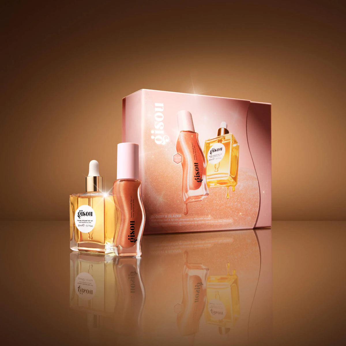 Glossy & Glazed Hair & Lip Oil Gift Set