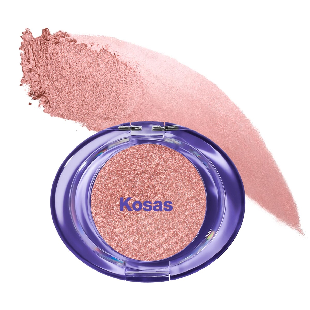 Kosas Shiny Objects Wet Glisten Highlighter Powder, in use