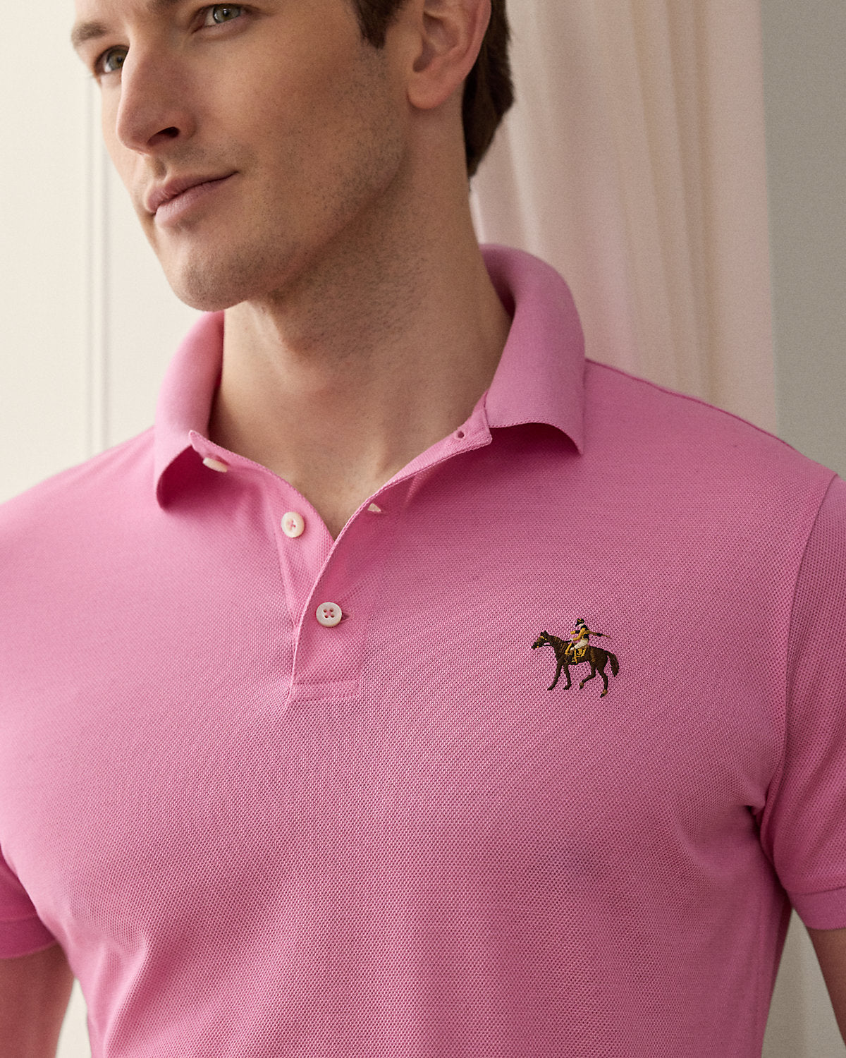 Ralph Lauren Custom Slim Fit Piqué Polo Shirt