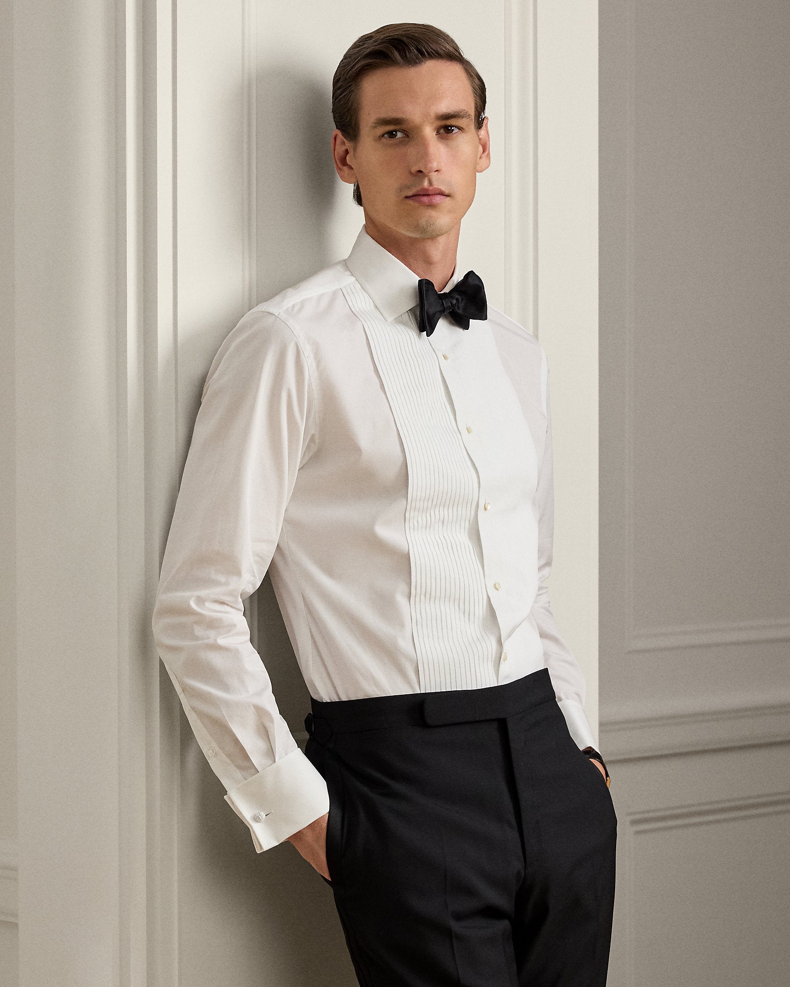 Ralph Lauren Poplin French Cuff Tuxedo Shirt