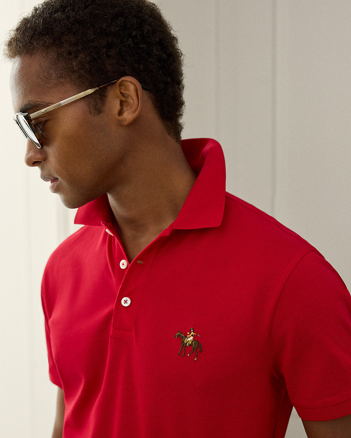 Ralph Lauren Custom Slim Fit Piqué Polo Shirt