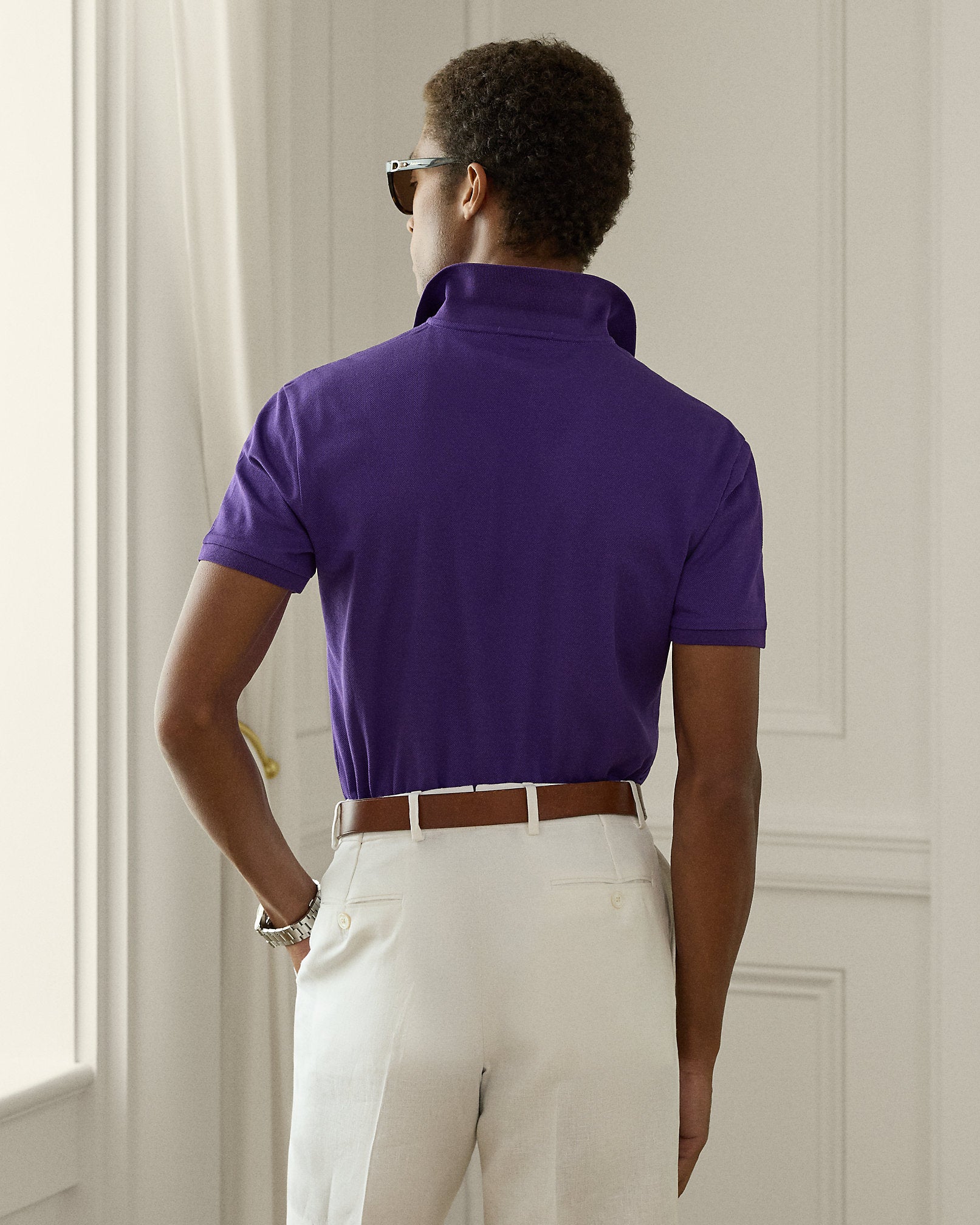 Ralph Lauren Custom Slim Fit Piqué Polo Shirt