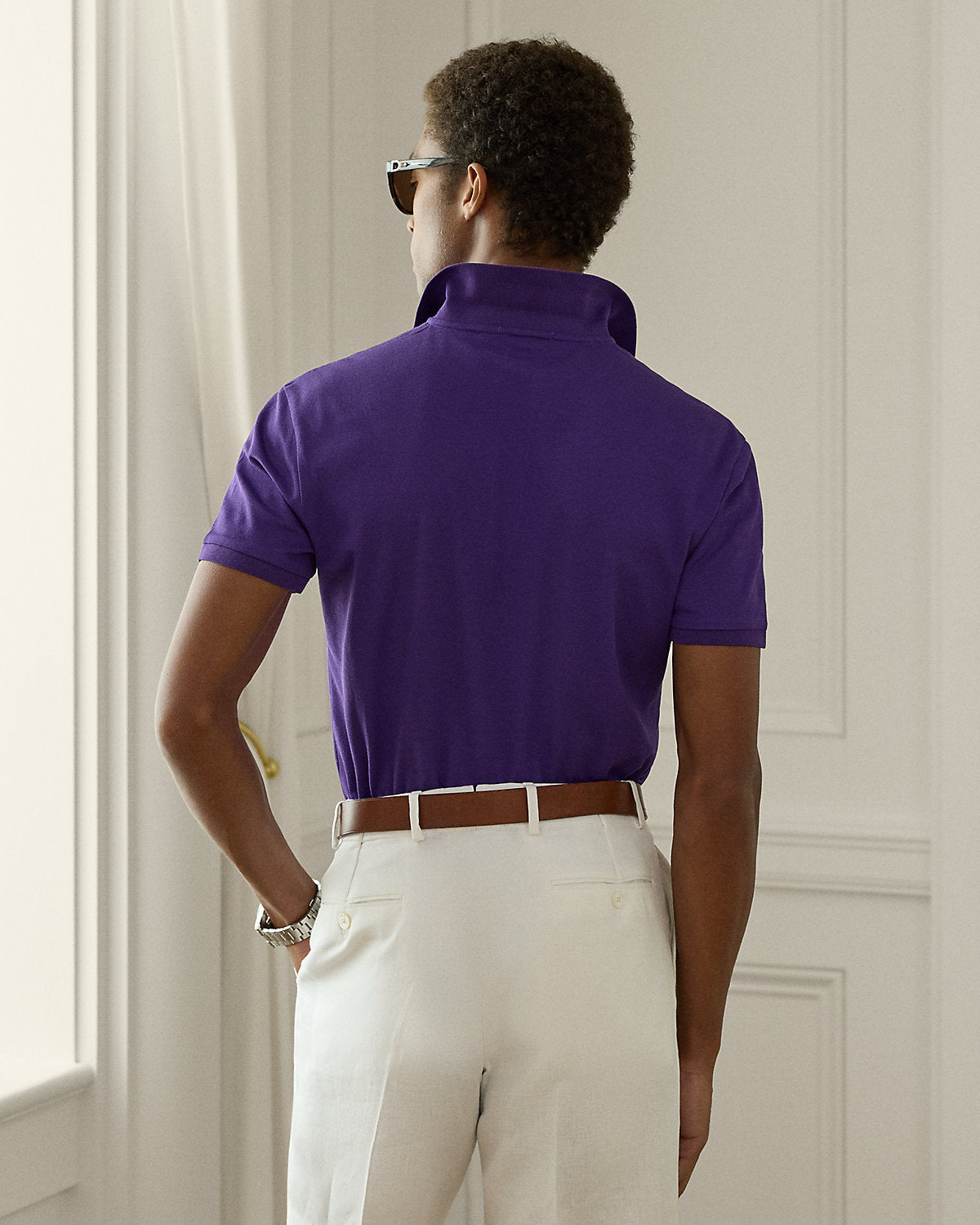 Ralph Lauren Custom Slim Fit Piqué Polo Shirt
