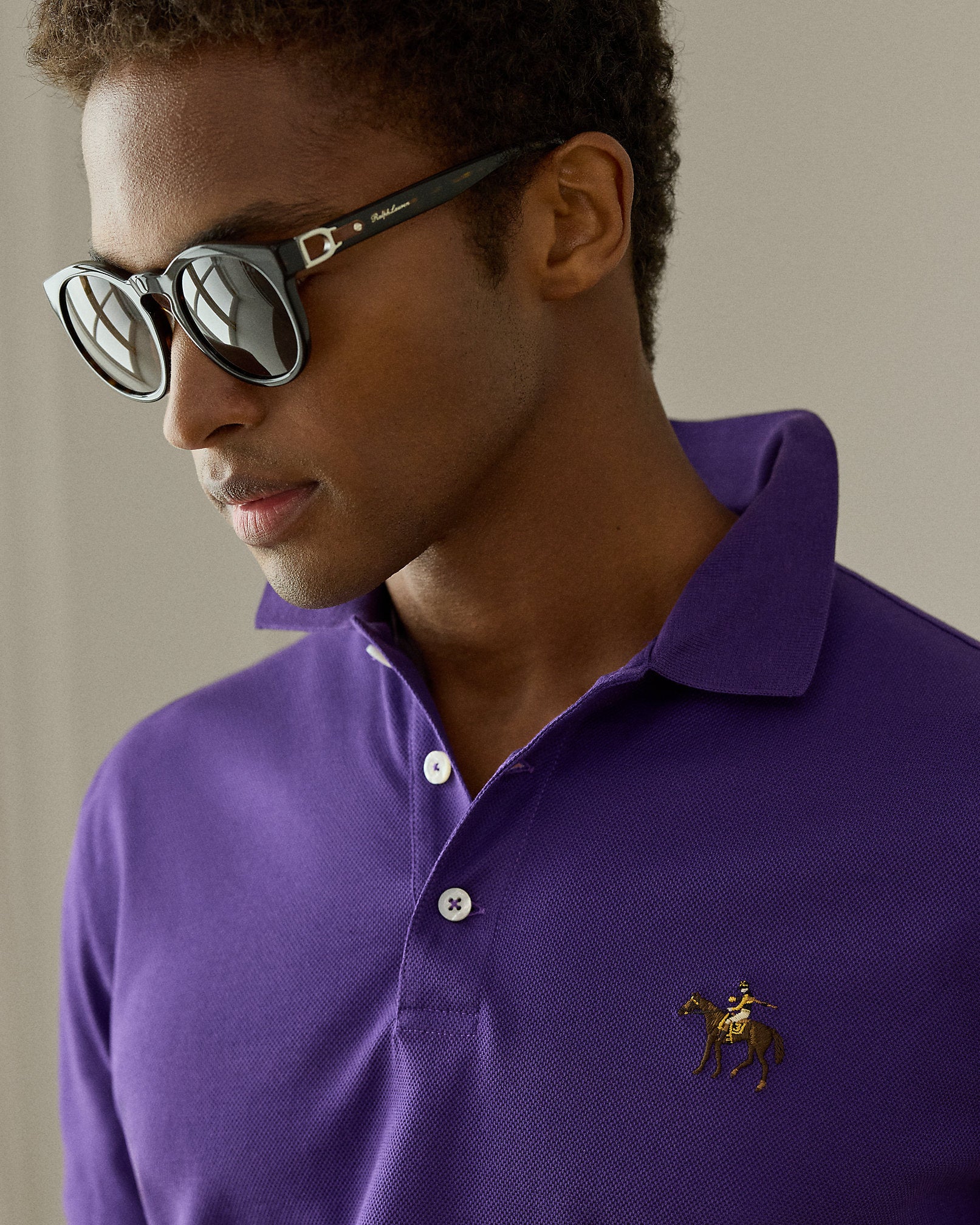 Ralph Lauren Custom Slim Fit Piqué Polo Shirt