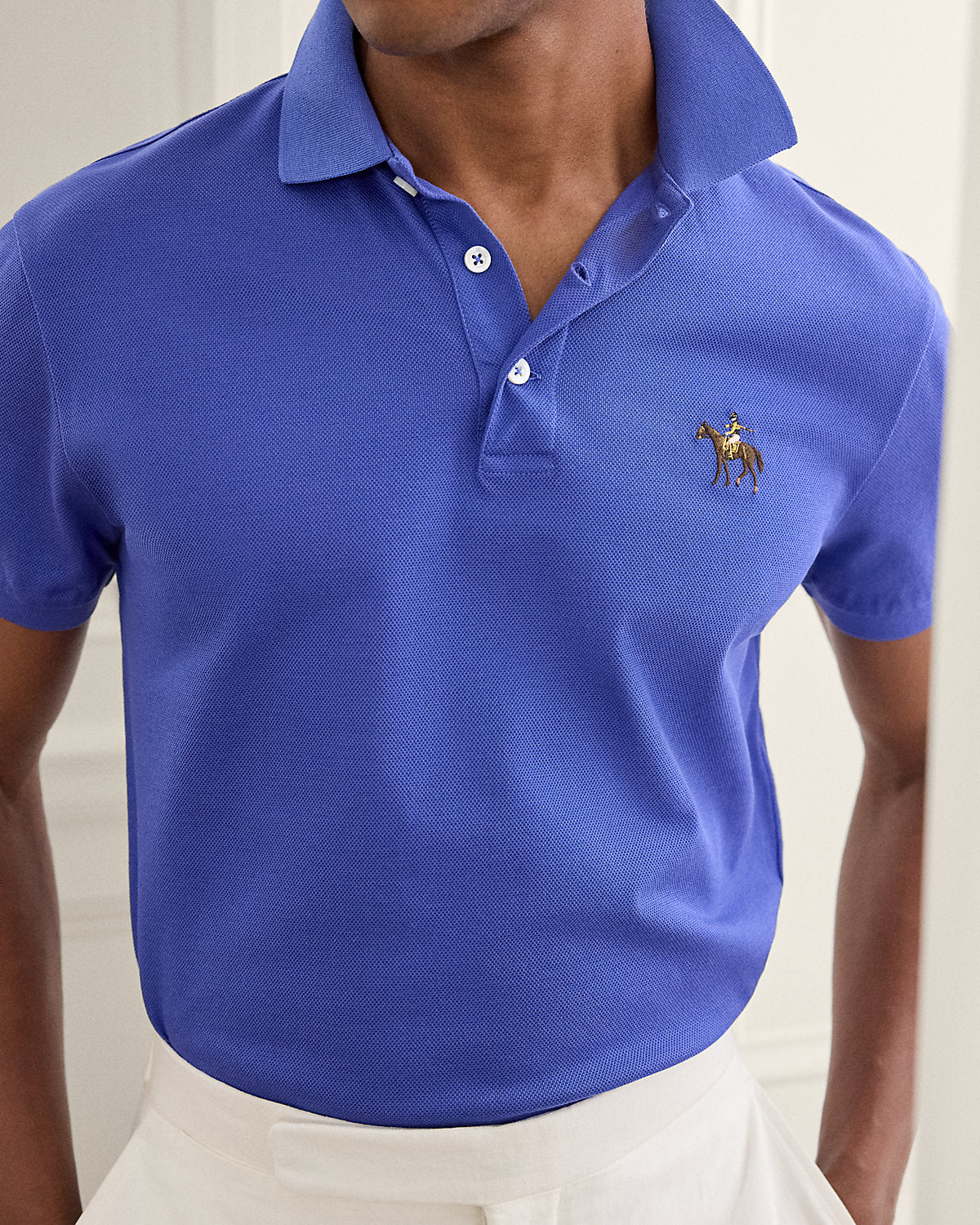 Ralph Lauren Custom Slim Fit Piqué Polo Shirt