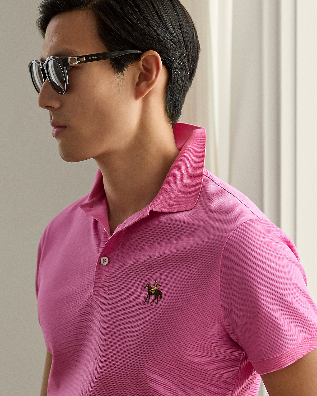 Ralph Lauren Custom Slim Fit Piqué Polo Shirt