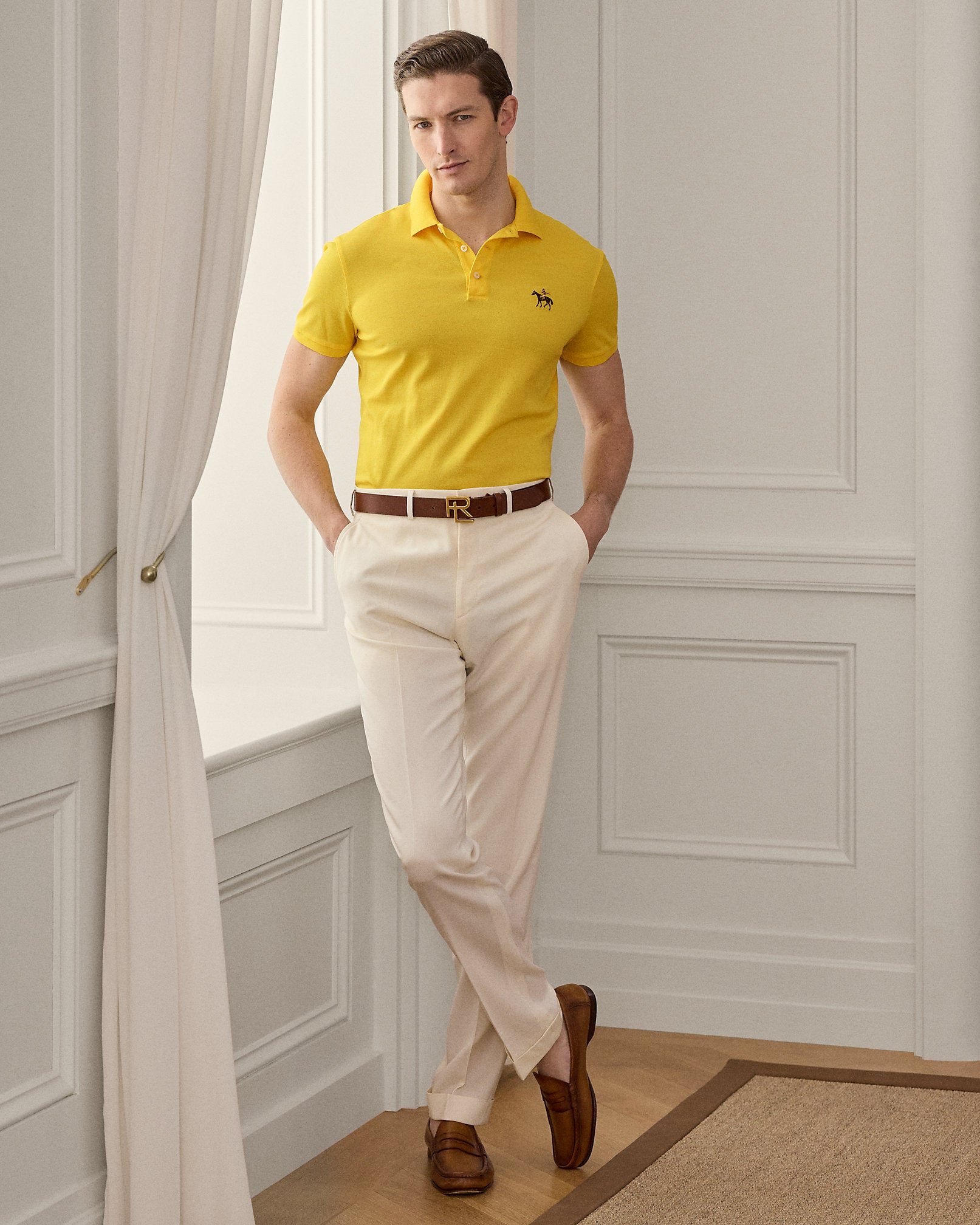 Ralph Lauren Custom Slim Fit Piqué Polo Shirt