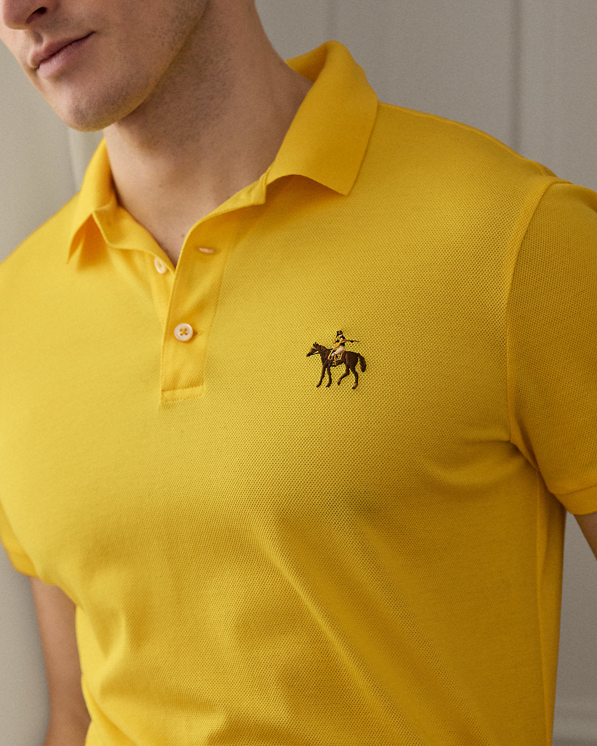 Ralph Lauren Custom Slim Fit Piqué Polo Shirt