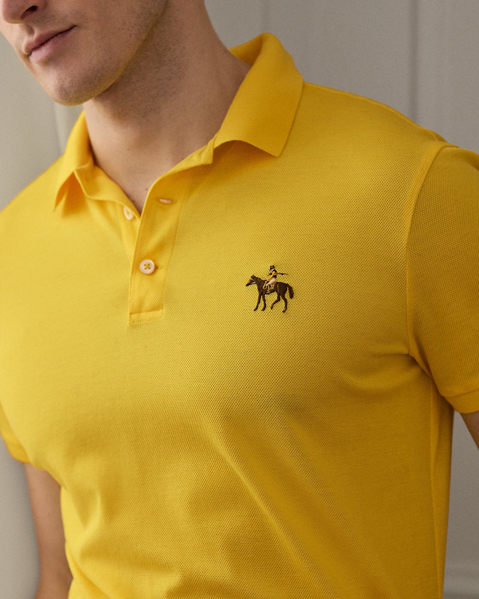 Ralph Lauren Custom Slim Fit Piqué Polo Shirt