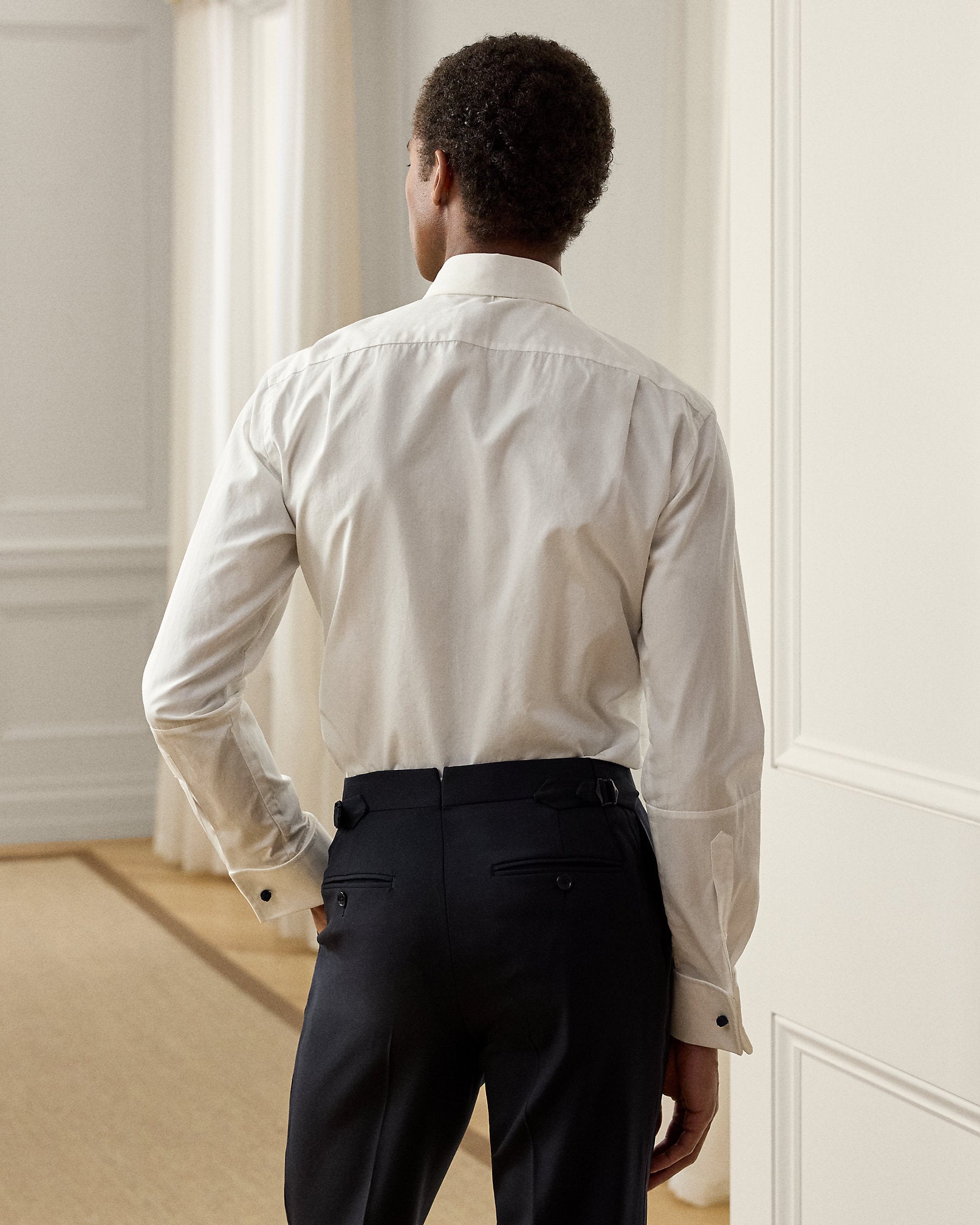 Ralph Lauren PiquéBib French Cuff Tuxedo Shirt