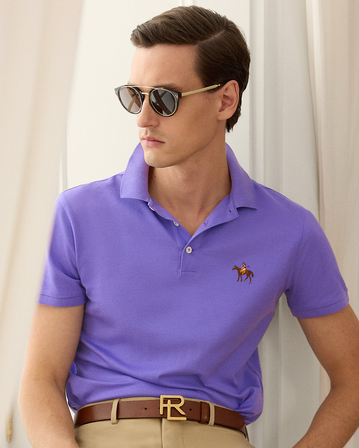 Ralph Lauren Custom Slim Fit Piqué Polo Shirt
