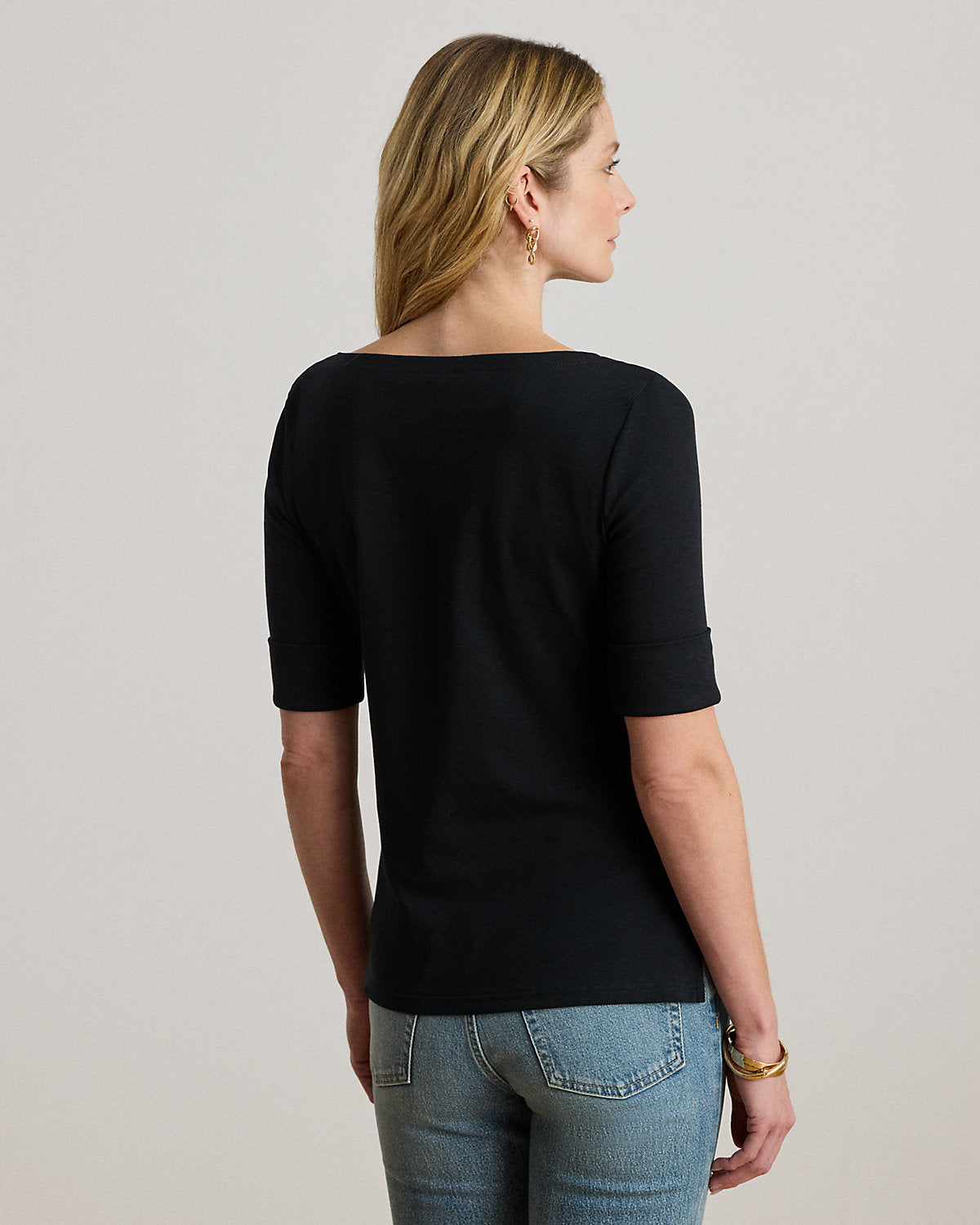 Ralph Lauren Stretch Cotton Boatneck Tee