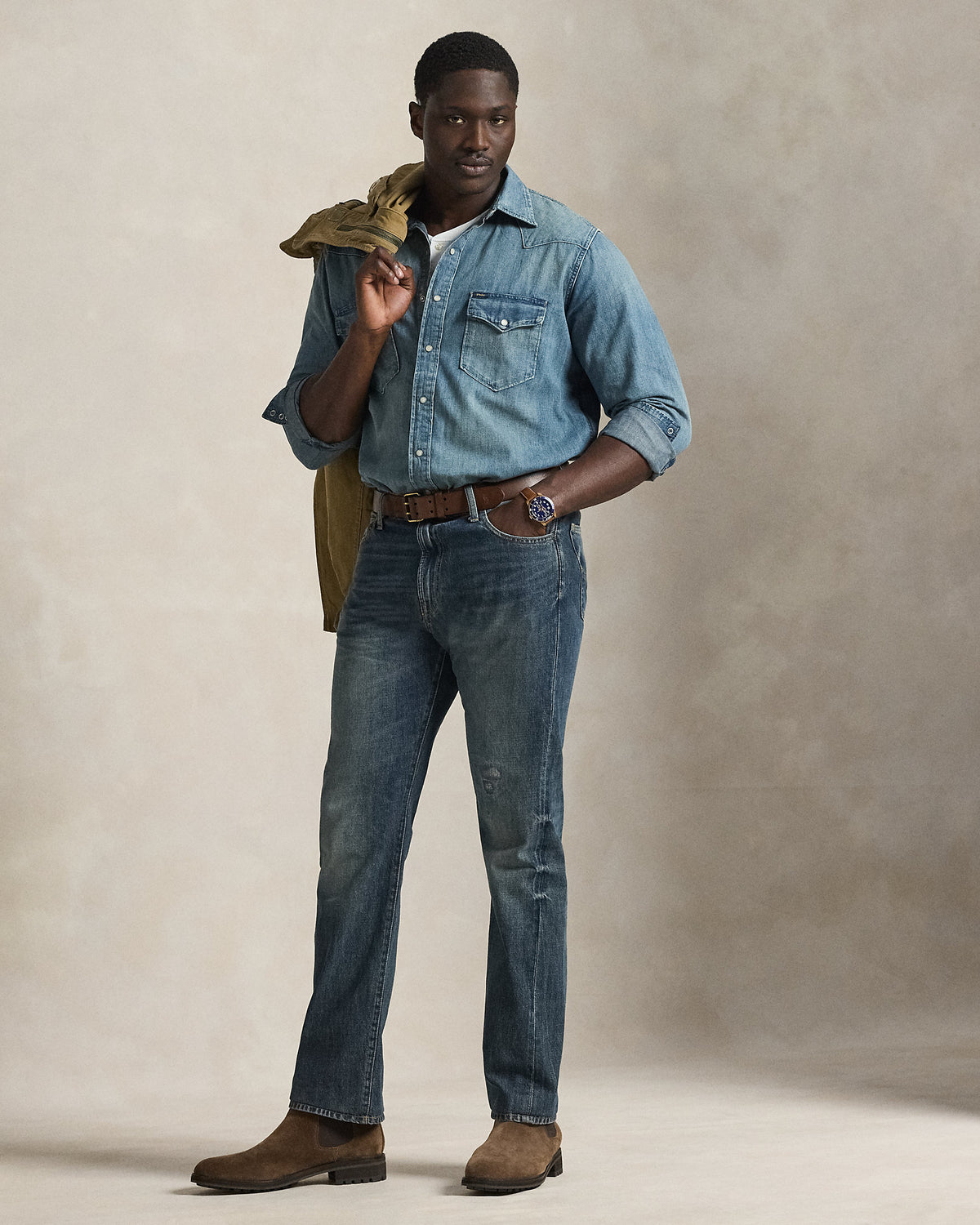 Ralph Lauren Indigo Twill Western Shirt