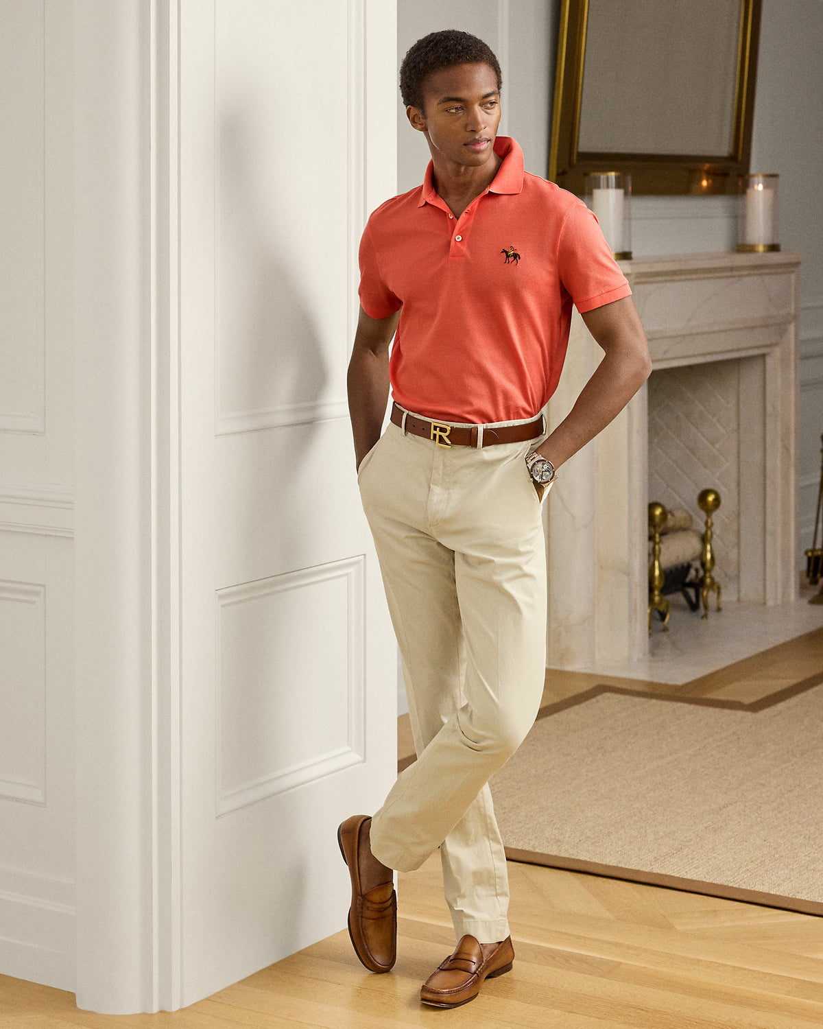 Ralph Lauren Custom Slim Fit Piqué Polo Shirt
