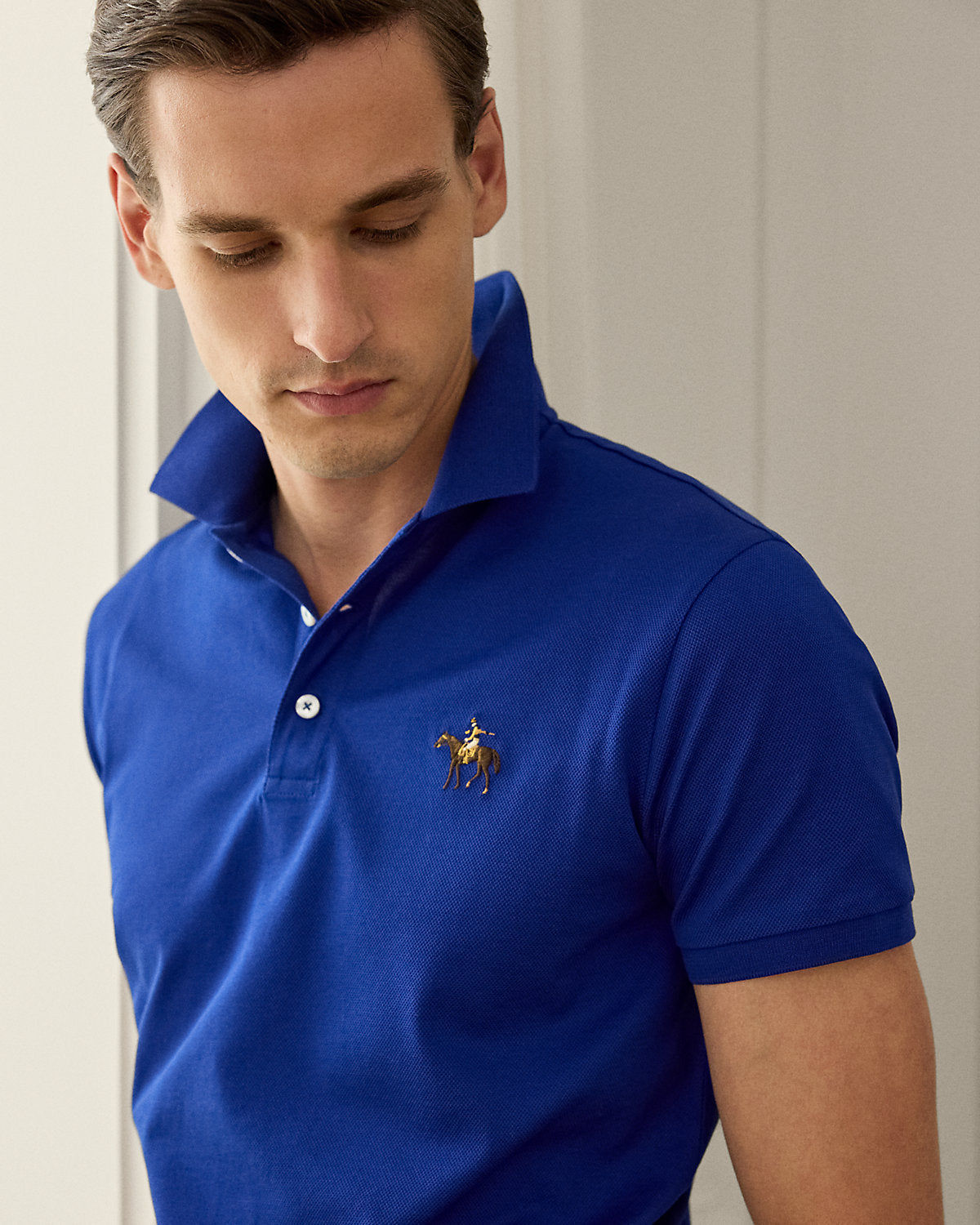 Ralph Lauren Custom Slim Fit Piqué Polo Shirt