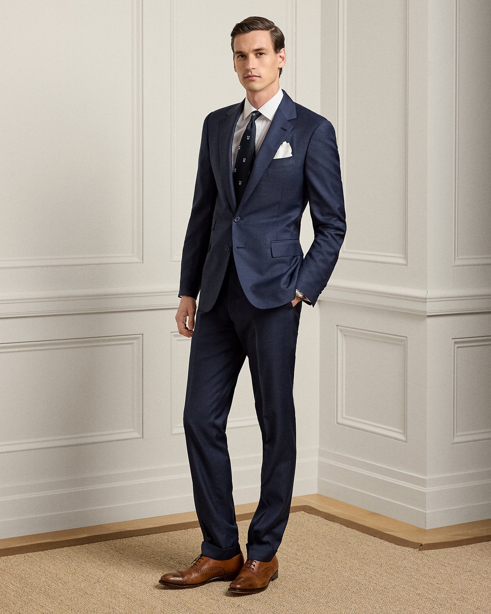 Ralph Lauren Gregory HandTailored Sharkskin Suit