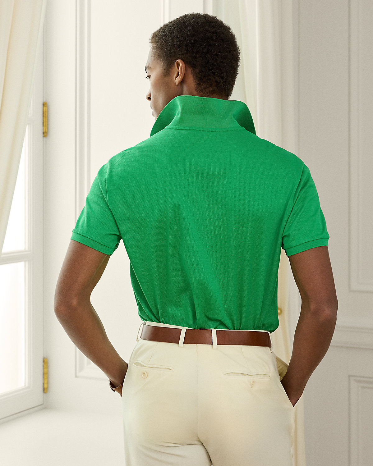 Ralph Lauren Custom Slim Fit Piqué Polo Shirt