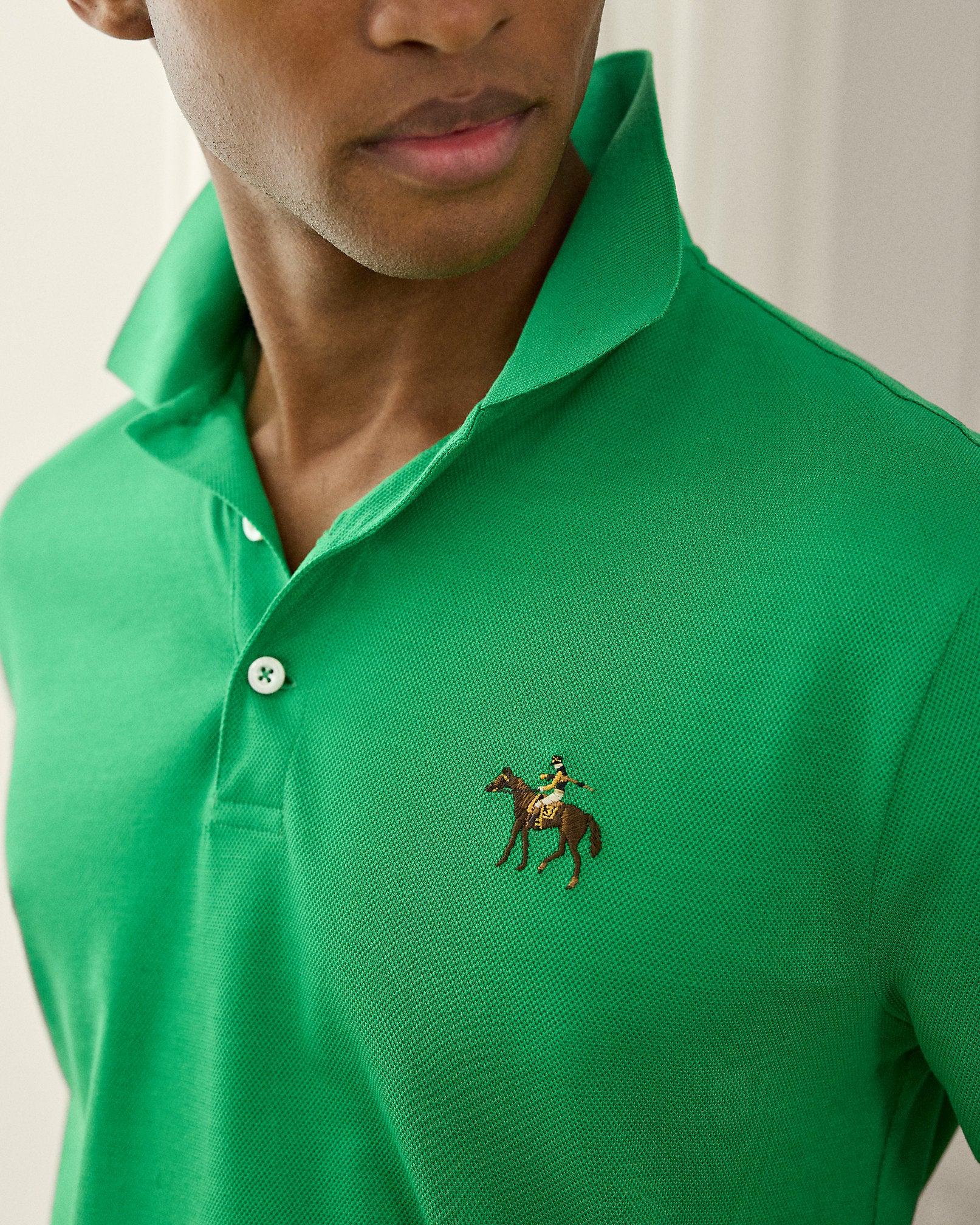 Ralph Lauren Custom Slim Fit Piqué Polo Shirt