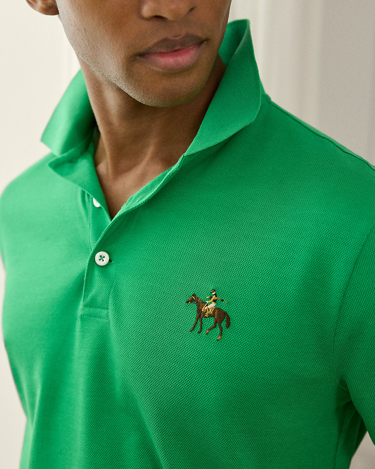 Ralph Lauren Custom Slim Fit Piqué Polo Shirt