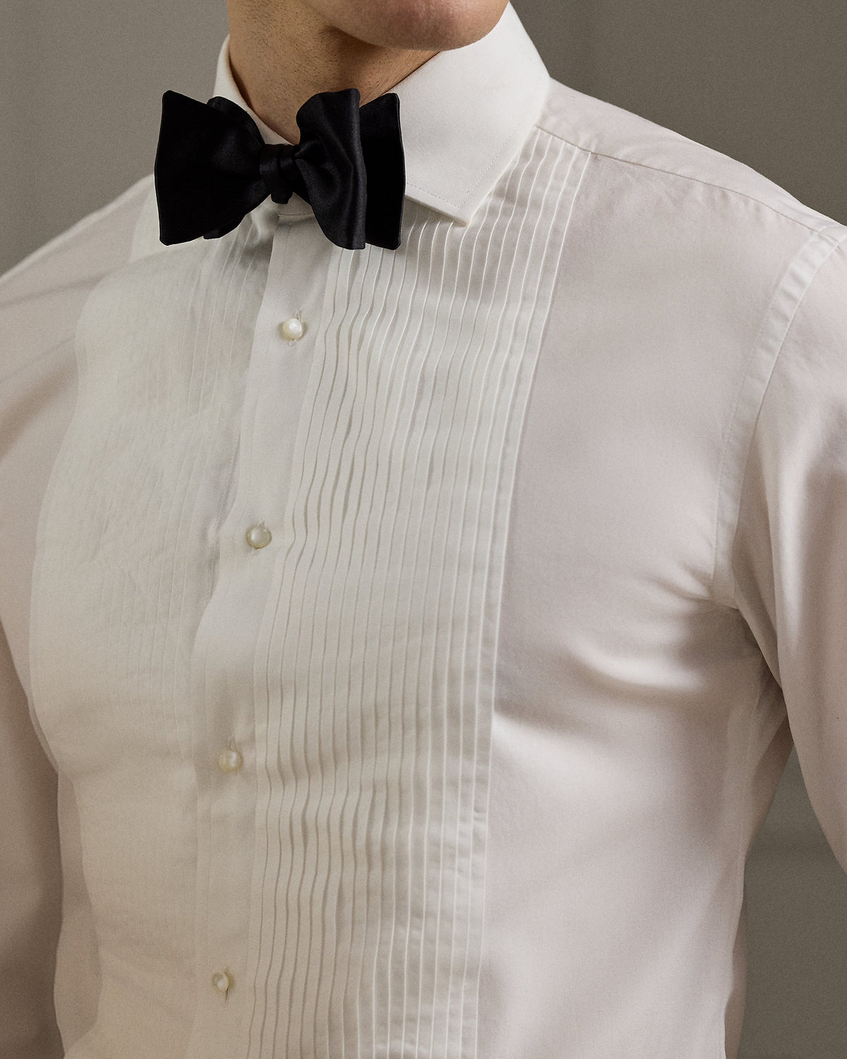 Ralph Lauren Poplin French Cuff Tuxedo Shirt