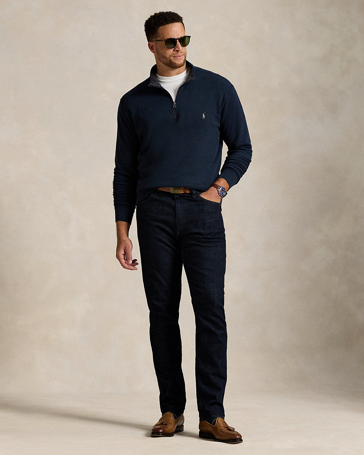 Ralph Lauren Luxury Jersey QuarterZip Pullover