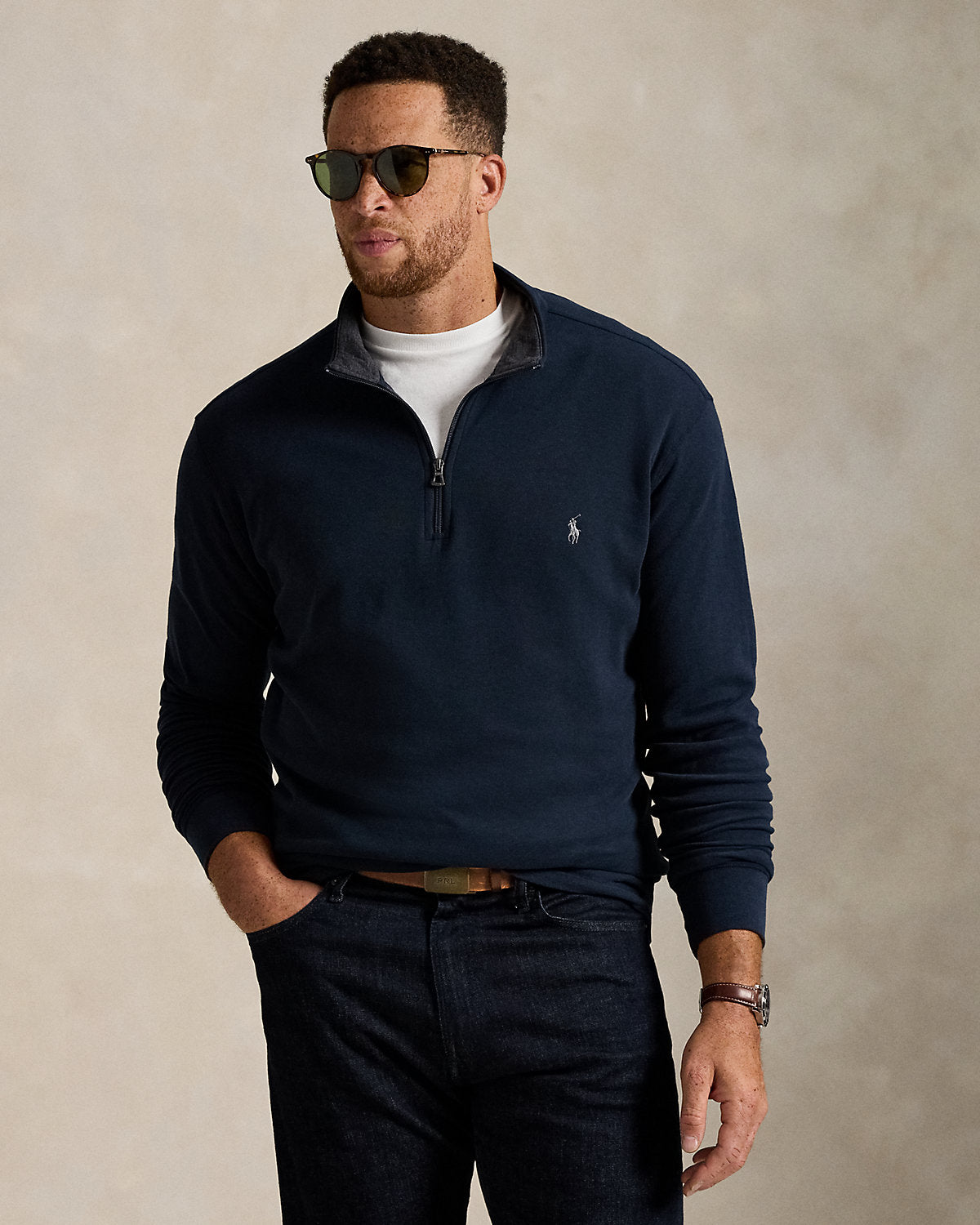 Ralph Lauren Luxury Jersey QuarterZip Pullover