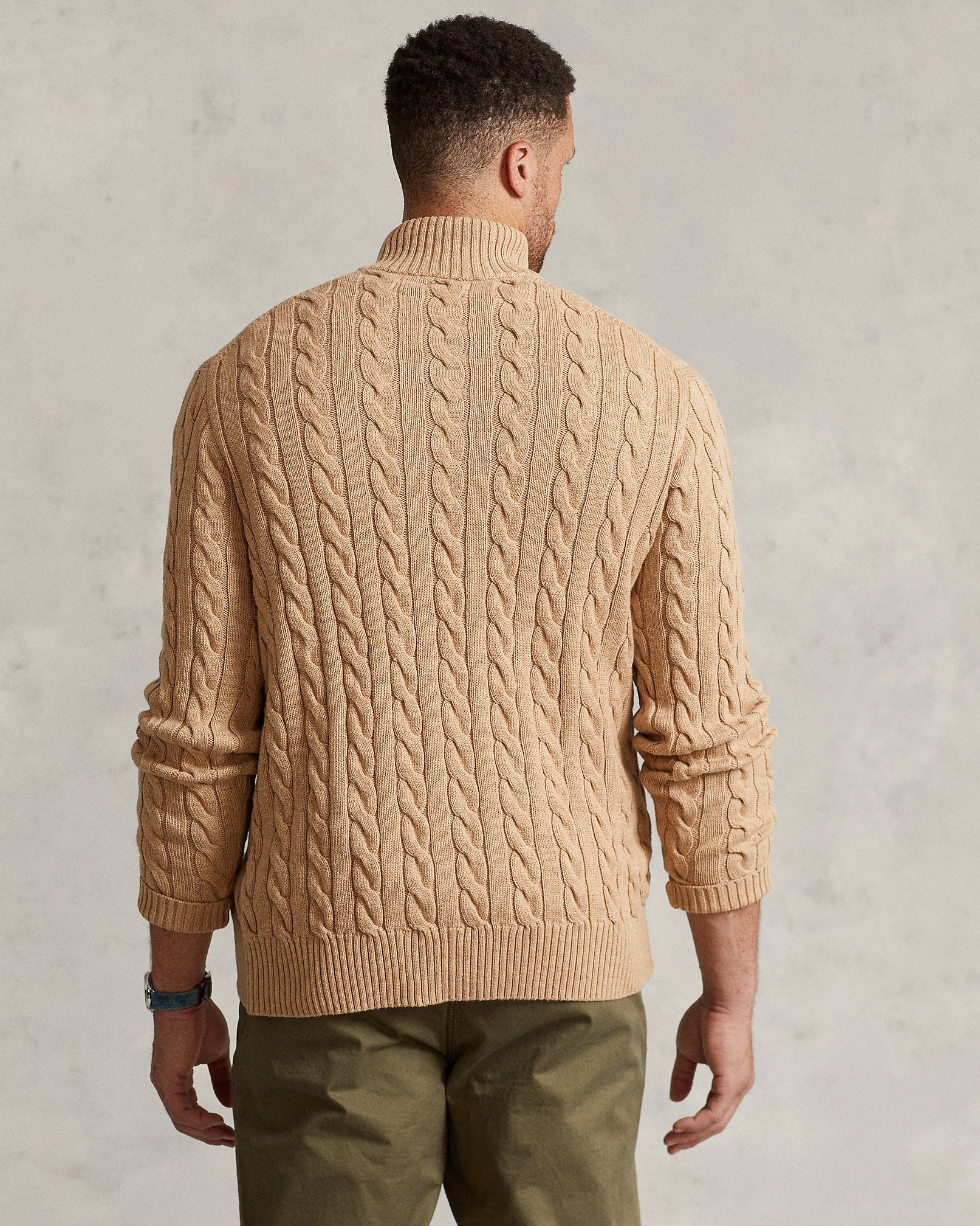 Ralph Lauren CableKnit Cotton QuarterZip Sweater