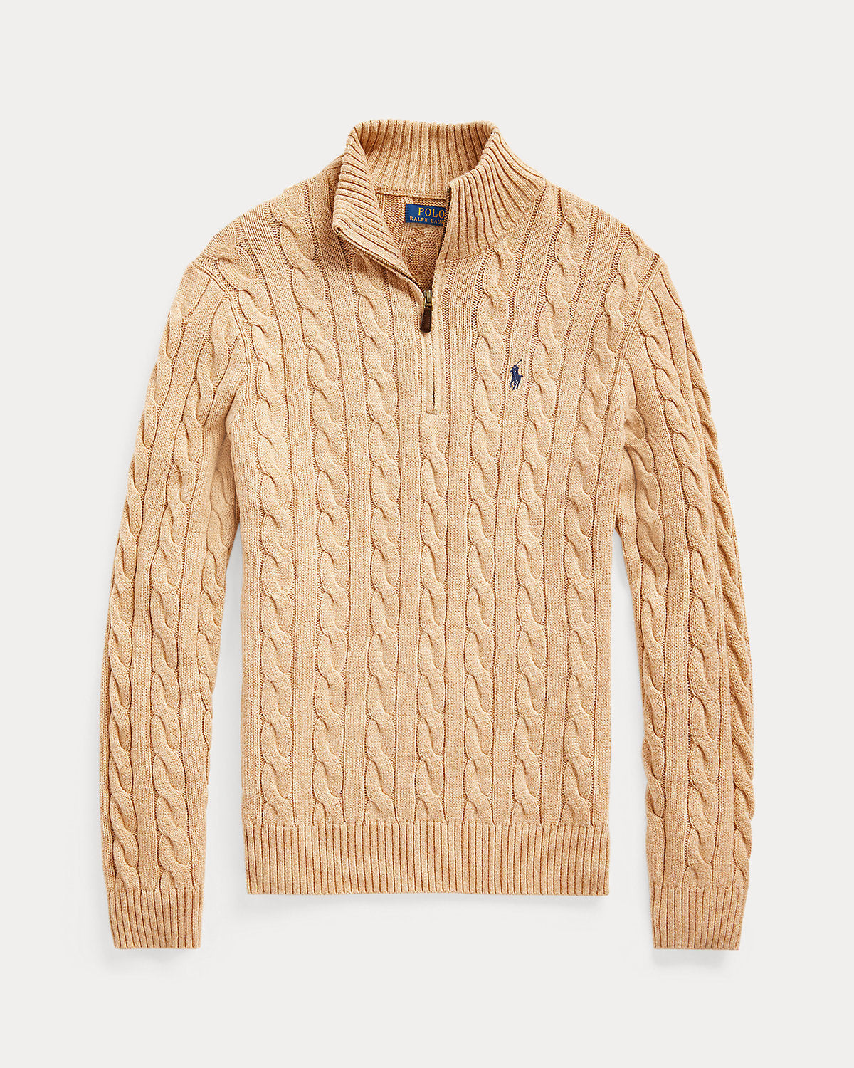 Ralph Lauren CableKnit Cotton QuarterZip Sweater