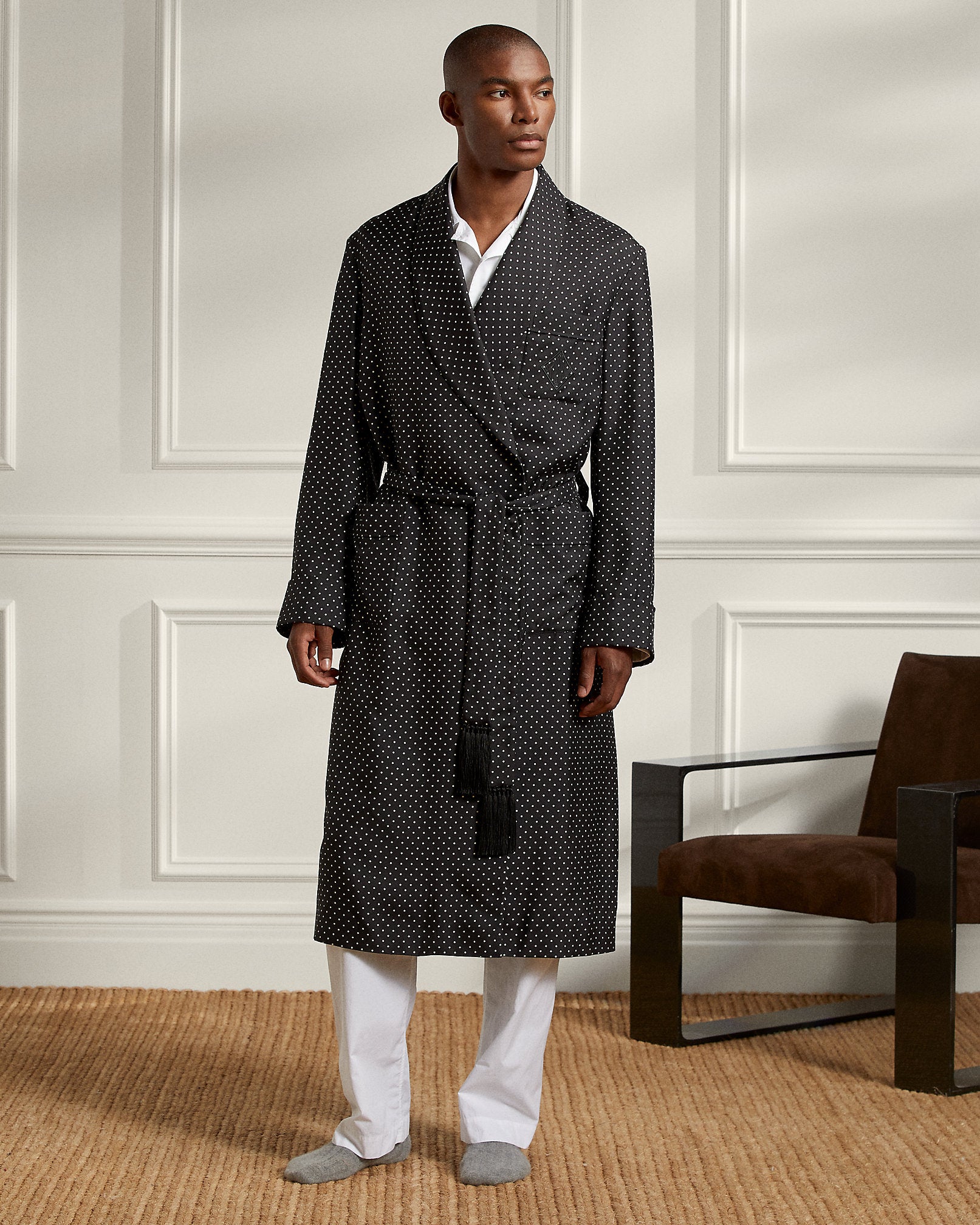 Ralph Lauren PolkaDot Silk Robe