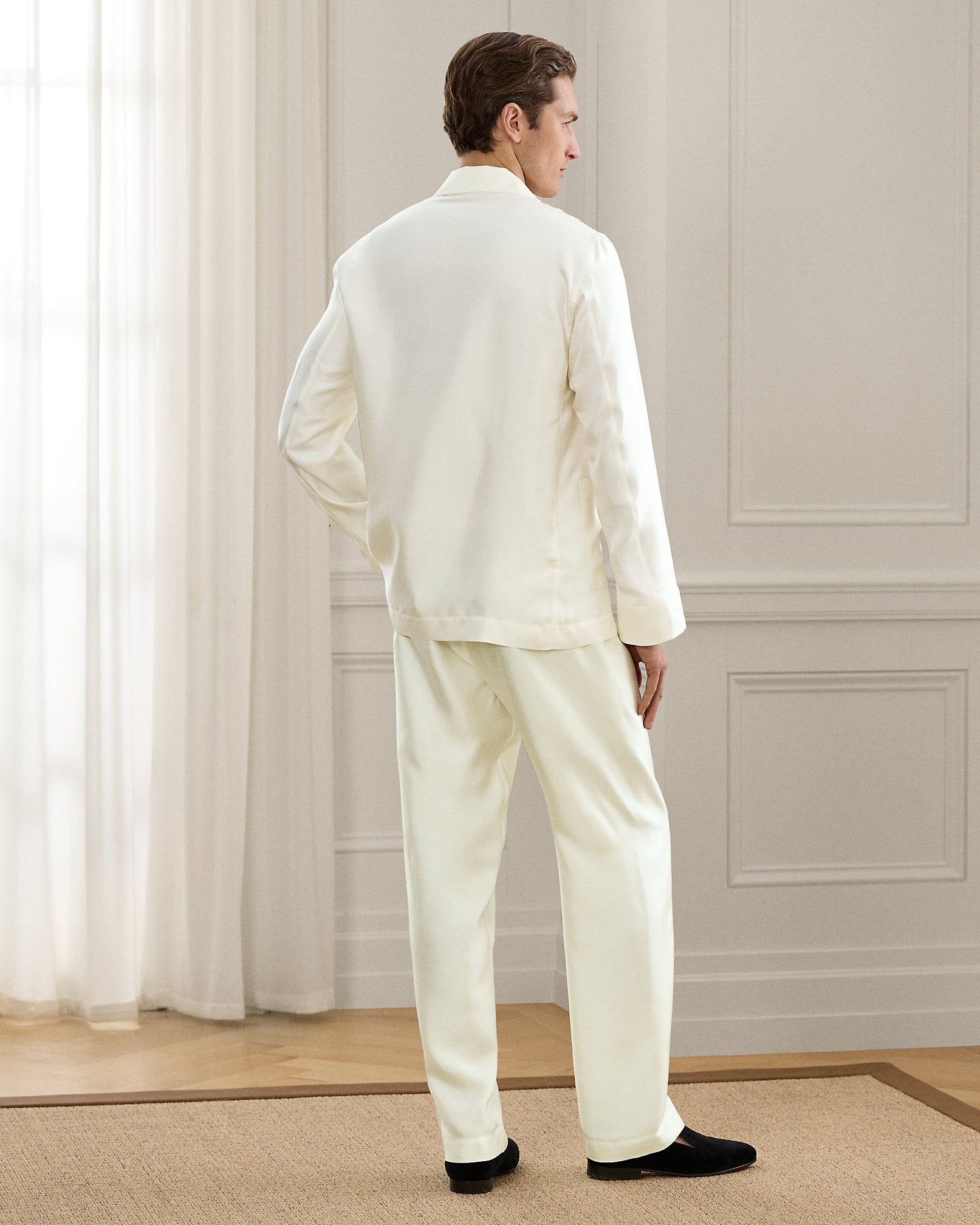Ralph Lauren Monogram Silk Pajama Set