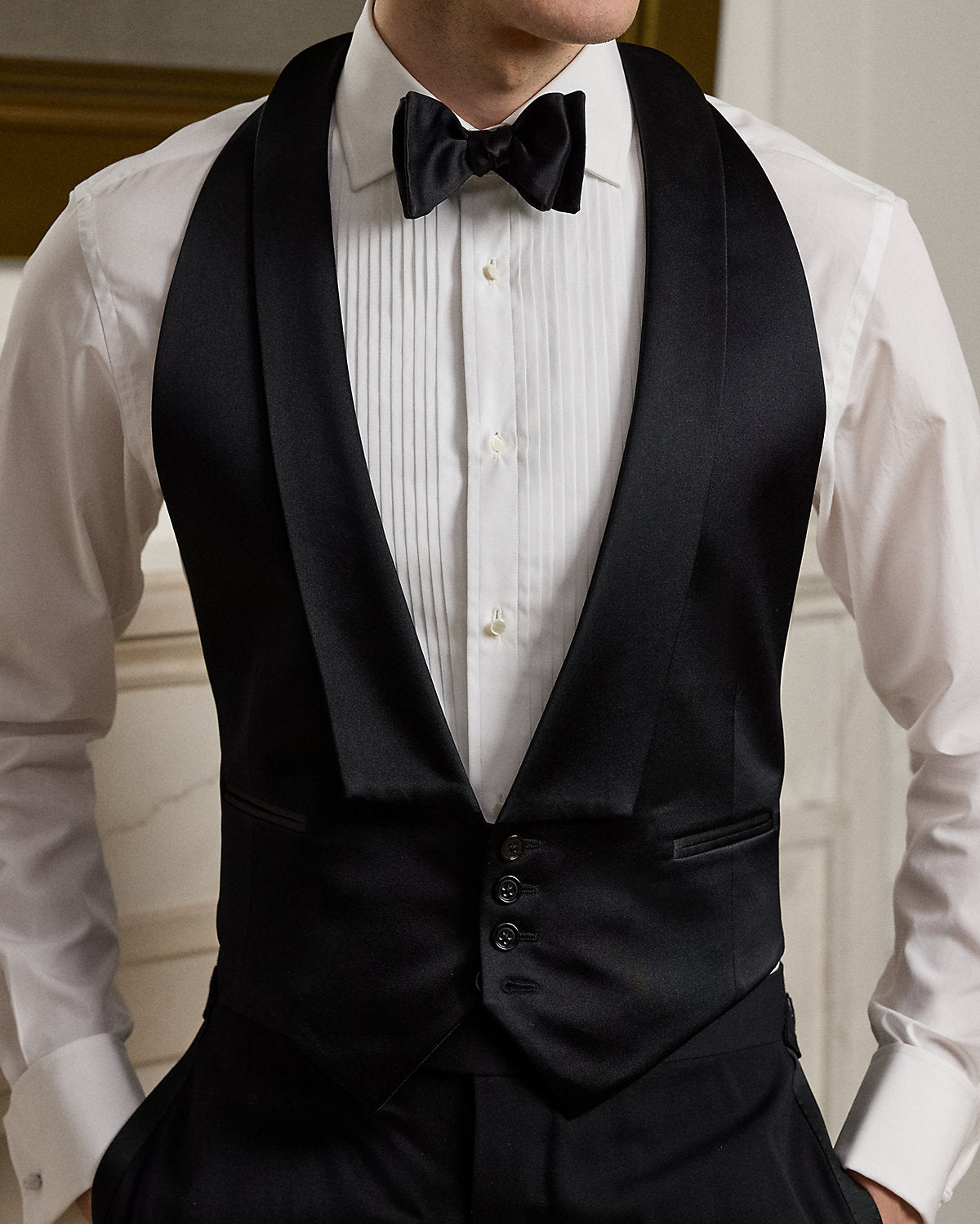 Ralph Lauren Handmade Silk Satin Vest