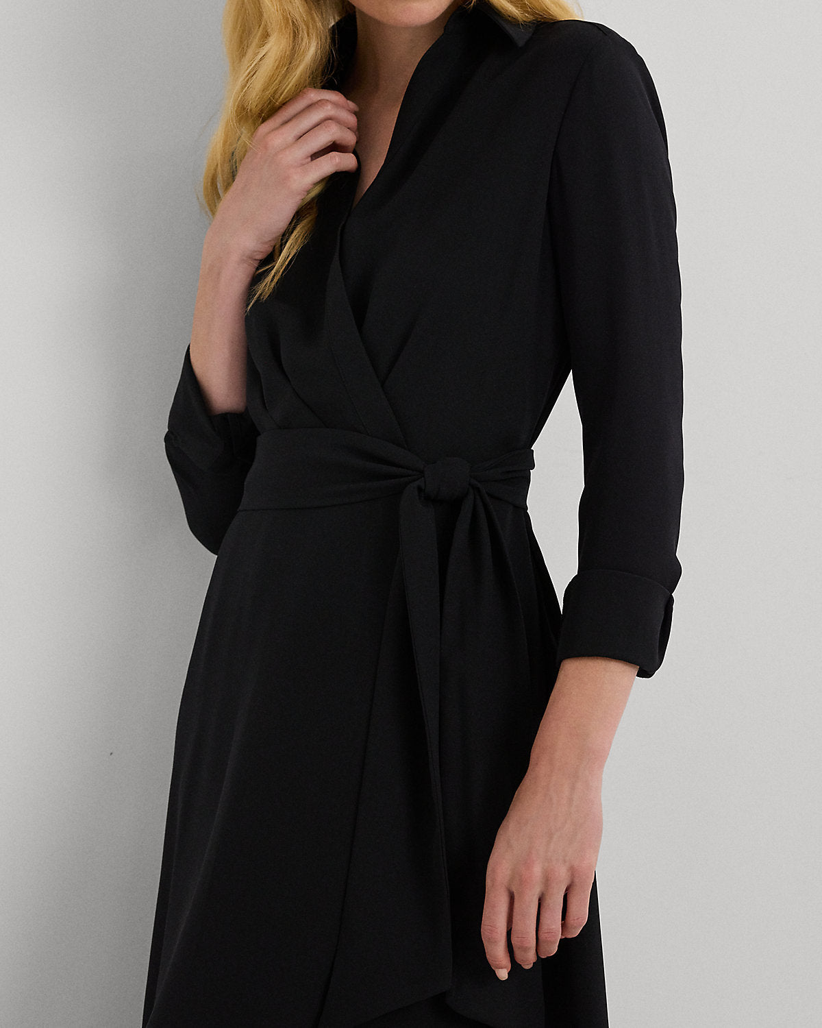 Ralph Lauren Surplice Georgette Midi Dress