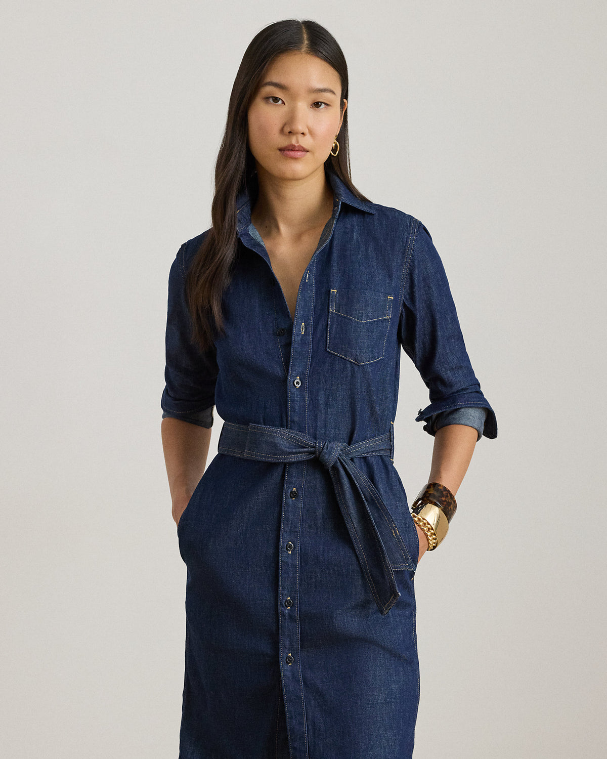 Ralph Lauren Belted Denim Shirtdress