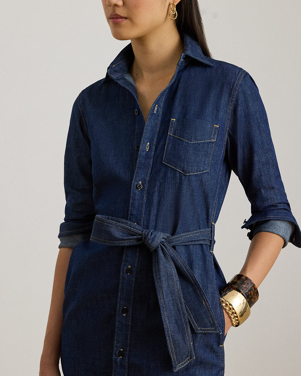 Ralph Lauren Belted Denim Shirtdress