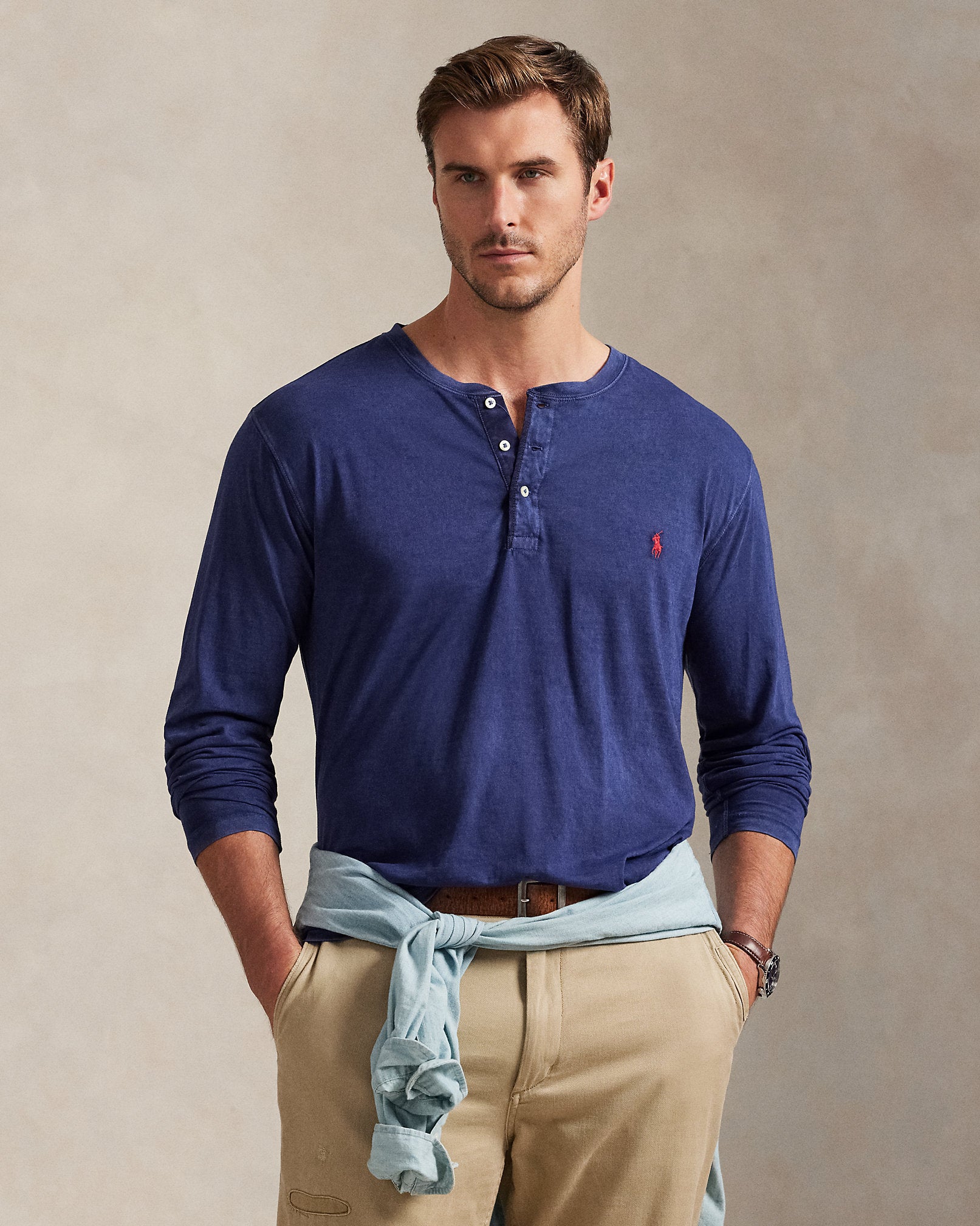 Ralph Lauren Slub Jersey Henley Shirt
