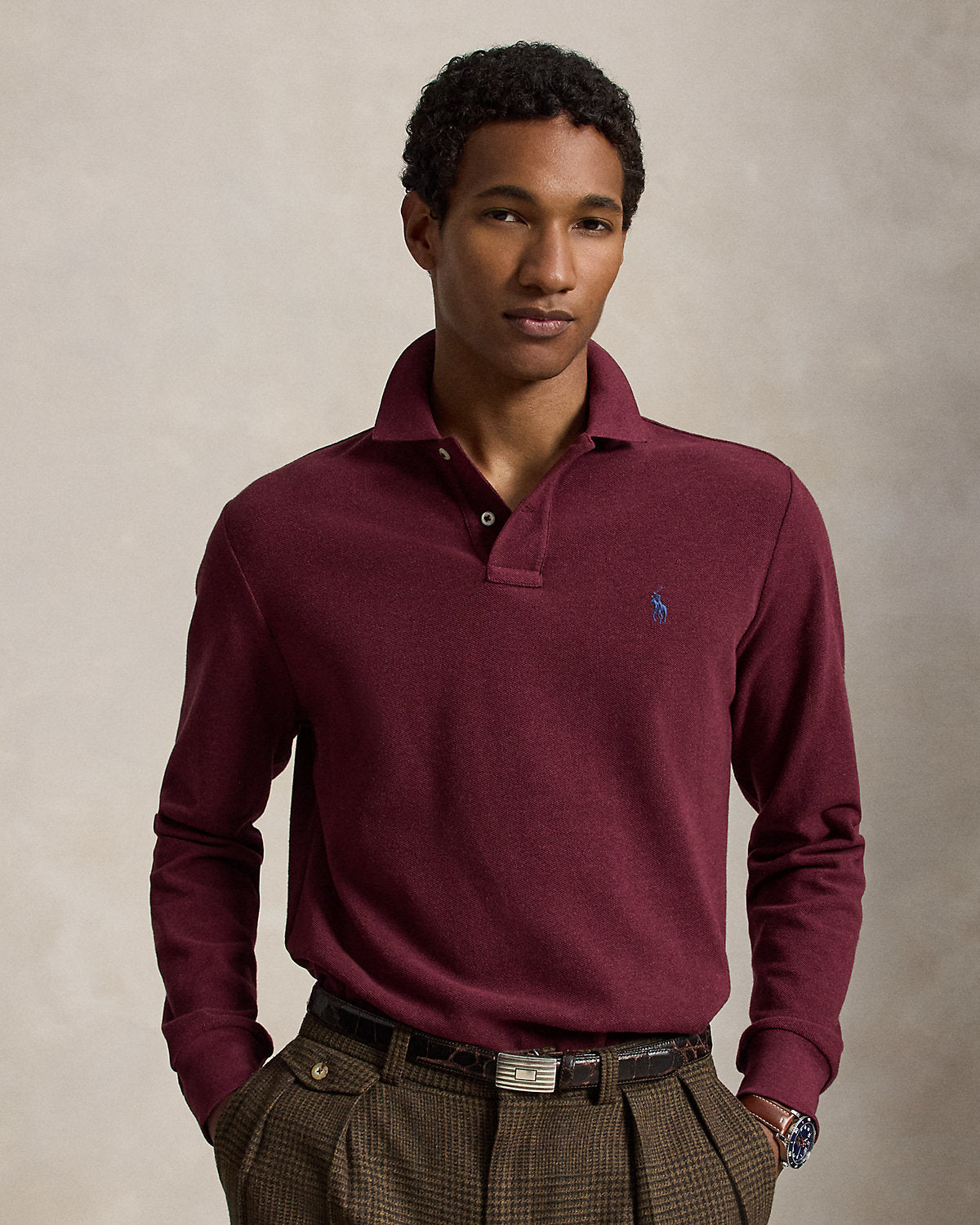 Ralph Lauren Mesh LongSleeve Polo Shirt All Fits