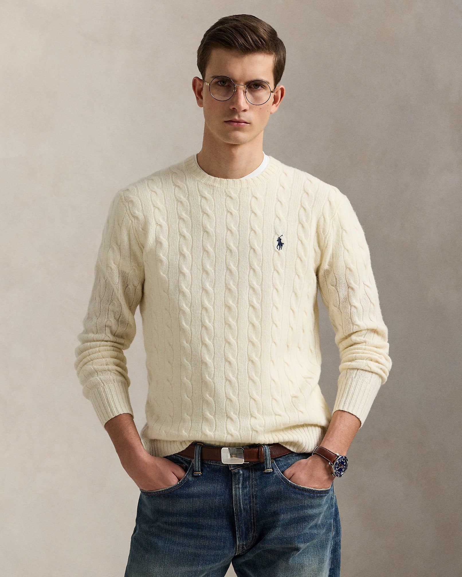 Ralph Lauren CableKnit WoolCashmere Sweater