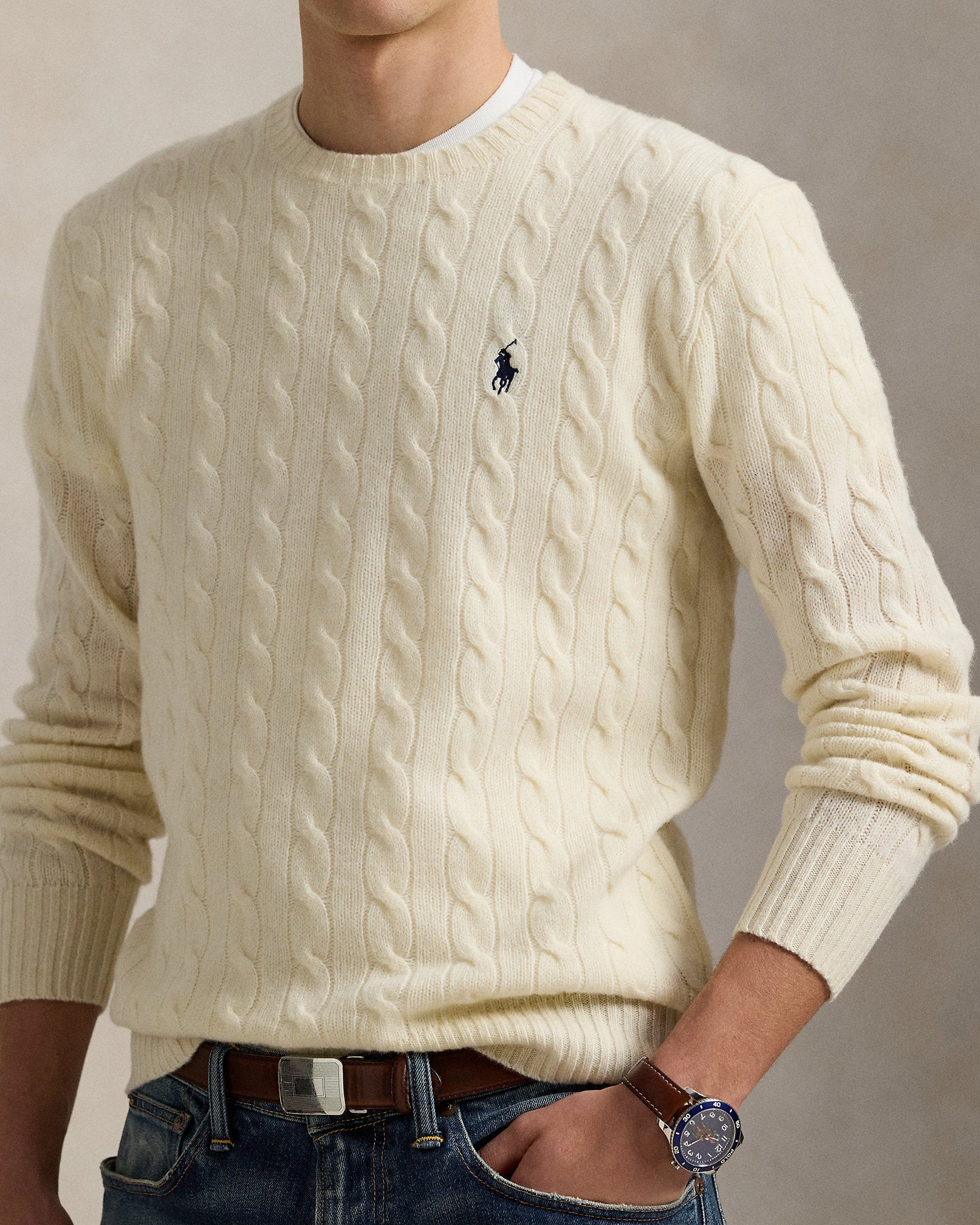 Ralph Lauren CableKnit WoolCashmere Sweater