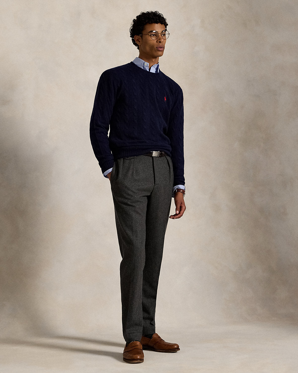 Ralph Lauren CableKnit WoolCashmere Sweater
