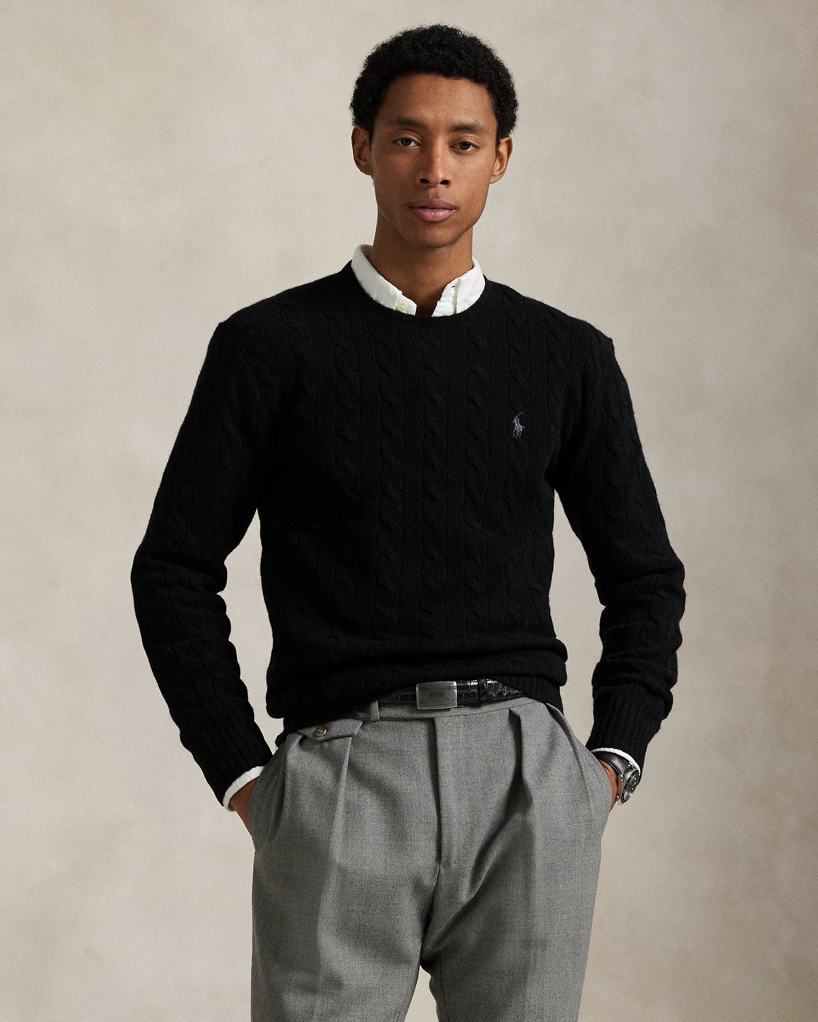 Ralph Lauren CableKnit WoolCashmere Sweater