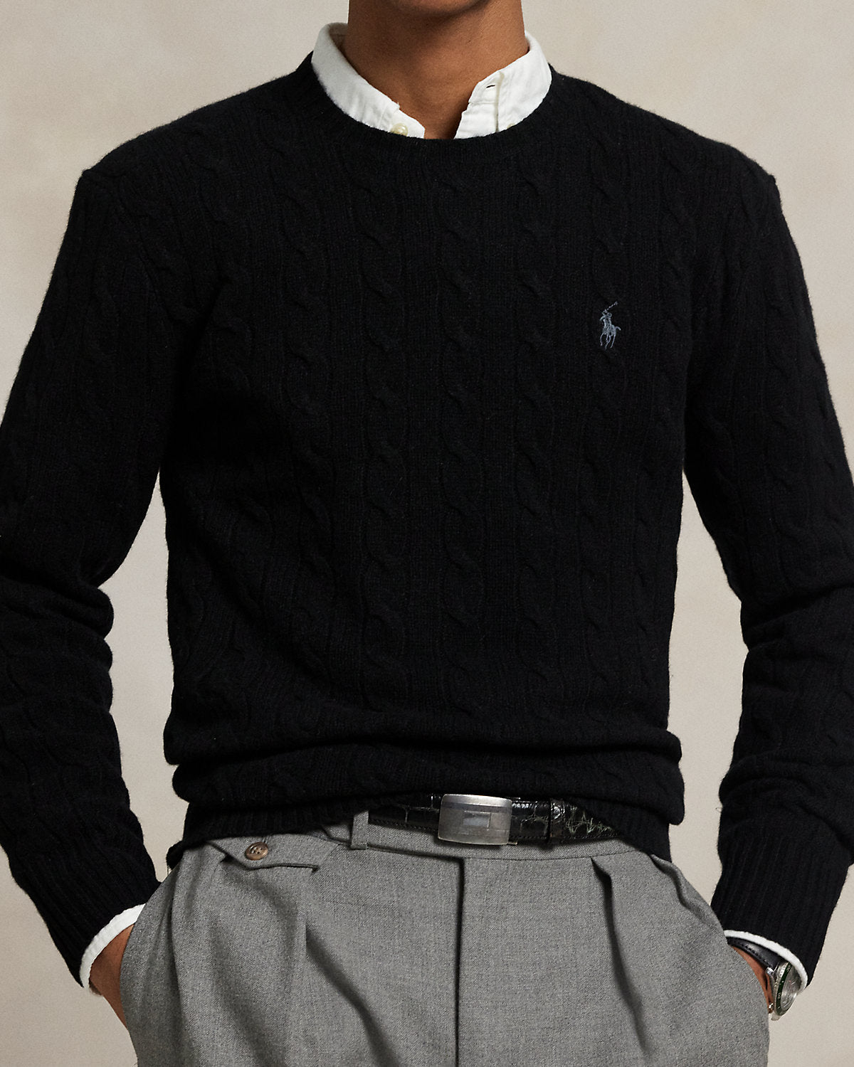 Ralph Lauren CableKnit WoolCashmere Sweater