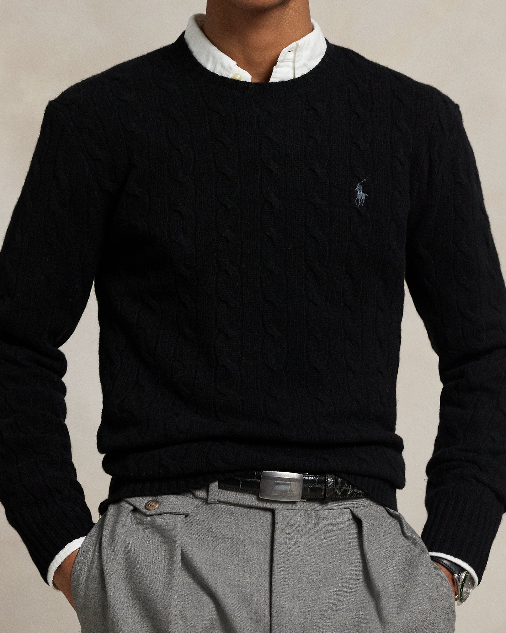Ralph Lauren CableKnit WoolCashmere Sweater