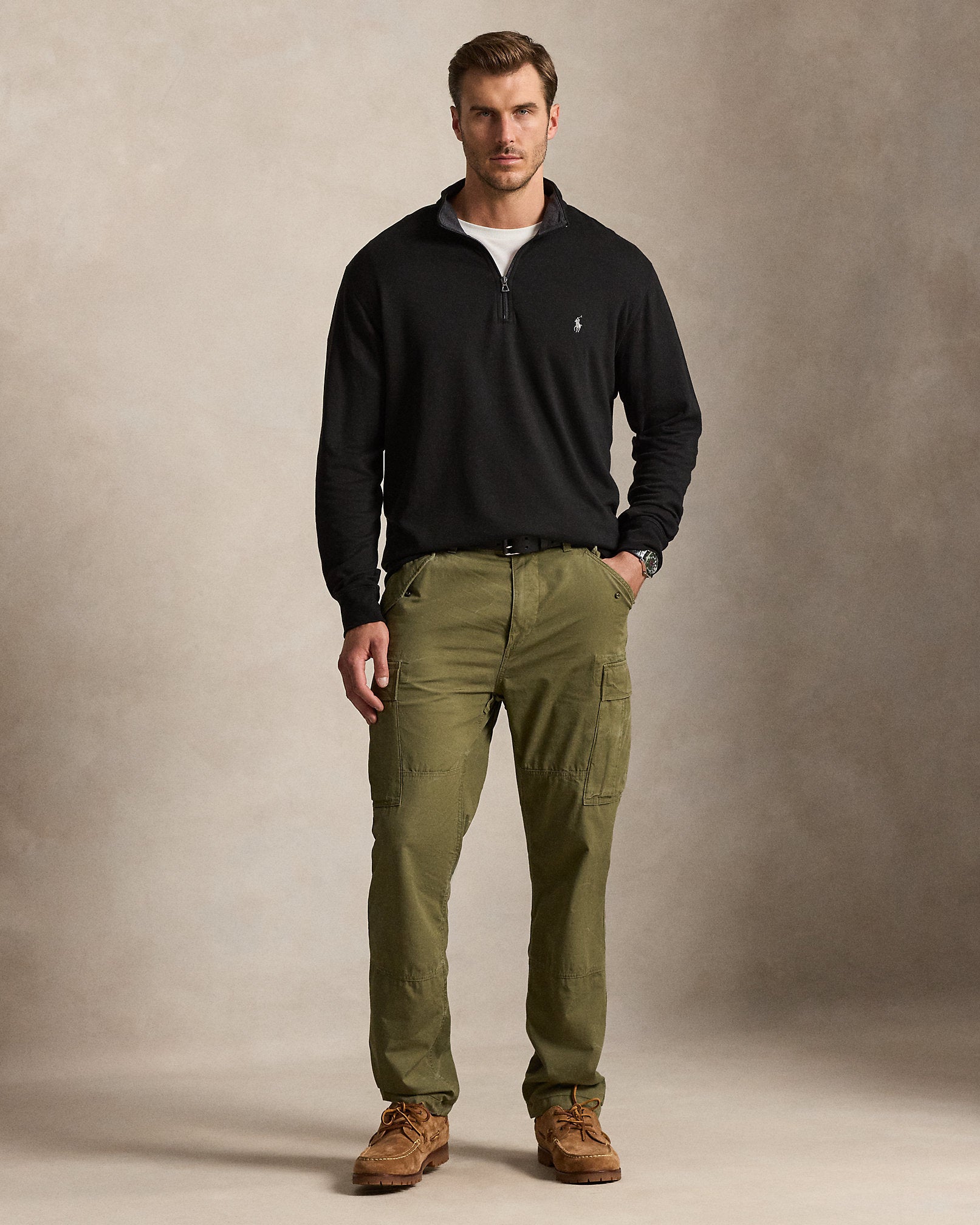 Ralph Lauren Luxury Jersey QuarterZip Pullover